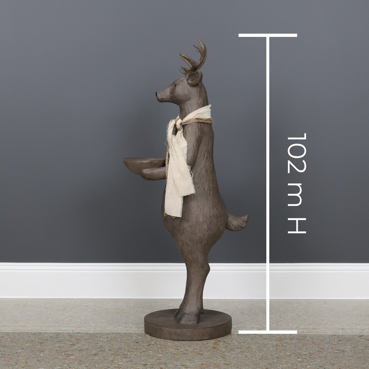 Wayne Deer with Tray and Scarf