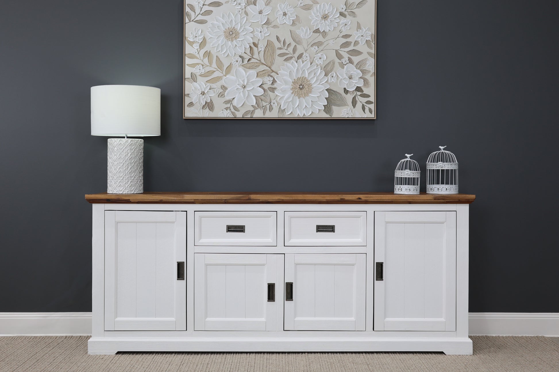 Provedore Two Tone Buffet - Large w/ 4 Doors, 2 Drawers