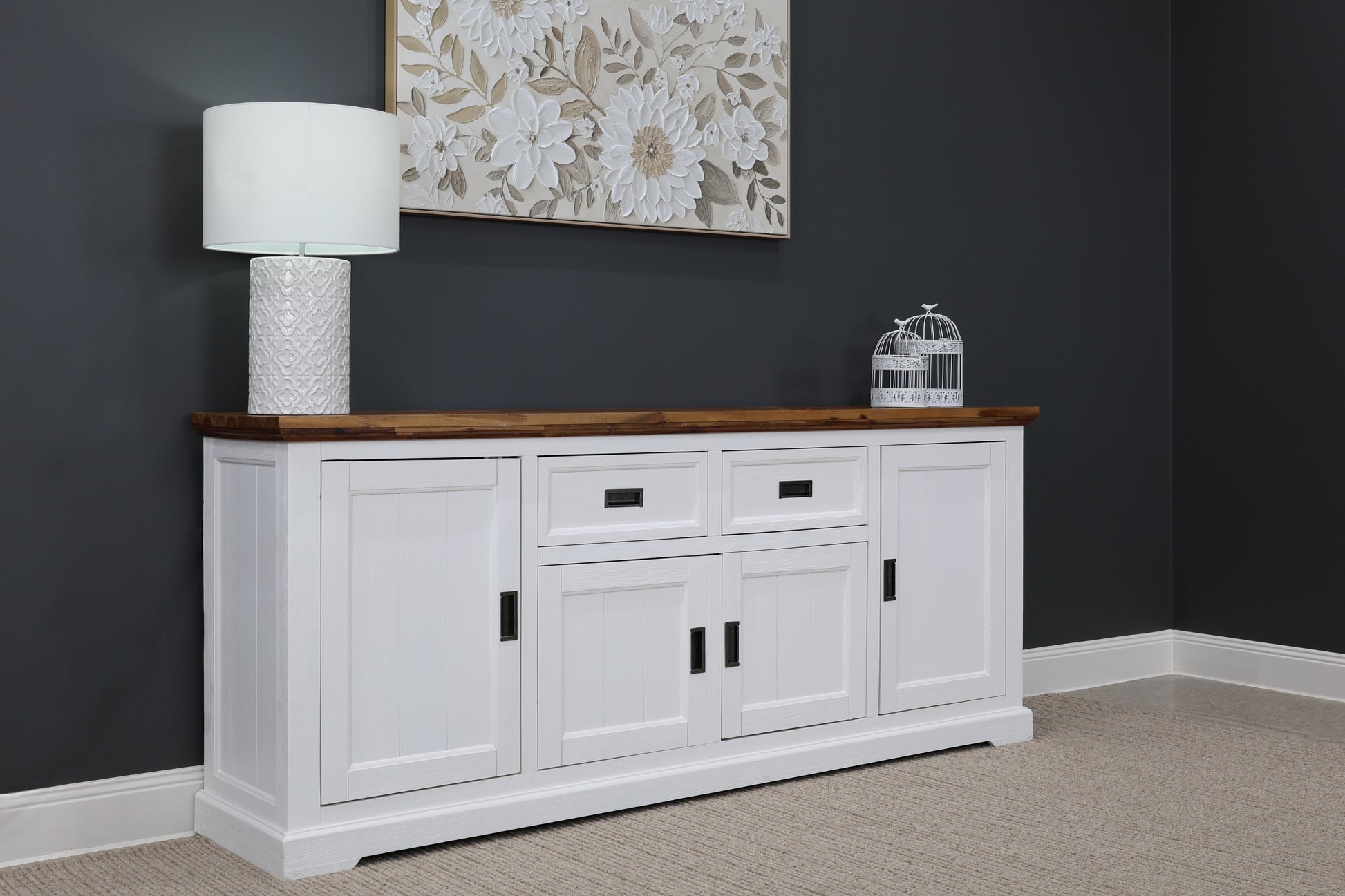 Provedore Two Tone Buffet - Large w/ 4 Doors, 2 Drawers