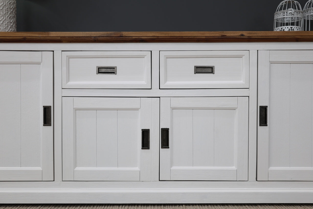 Provedore Two Tone Buffet - Large w/ 4 Doors, 2 Drawers
