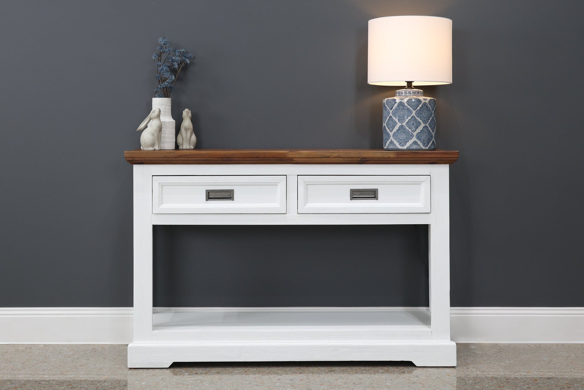 Provedore Two Tone Console Table w/ 2 Drawers