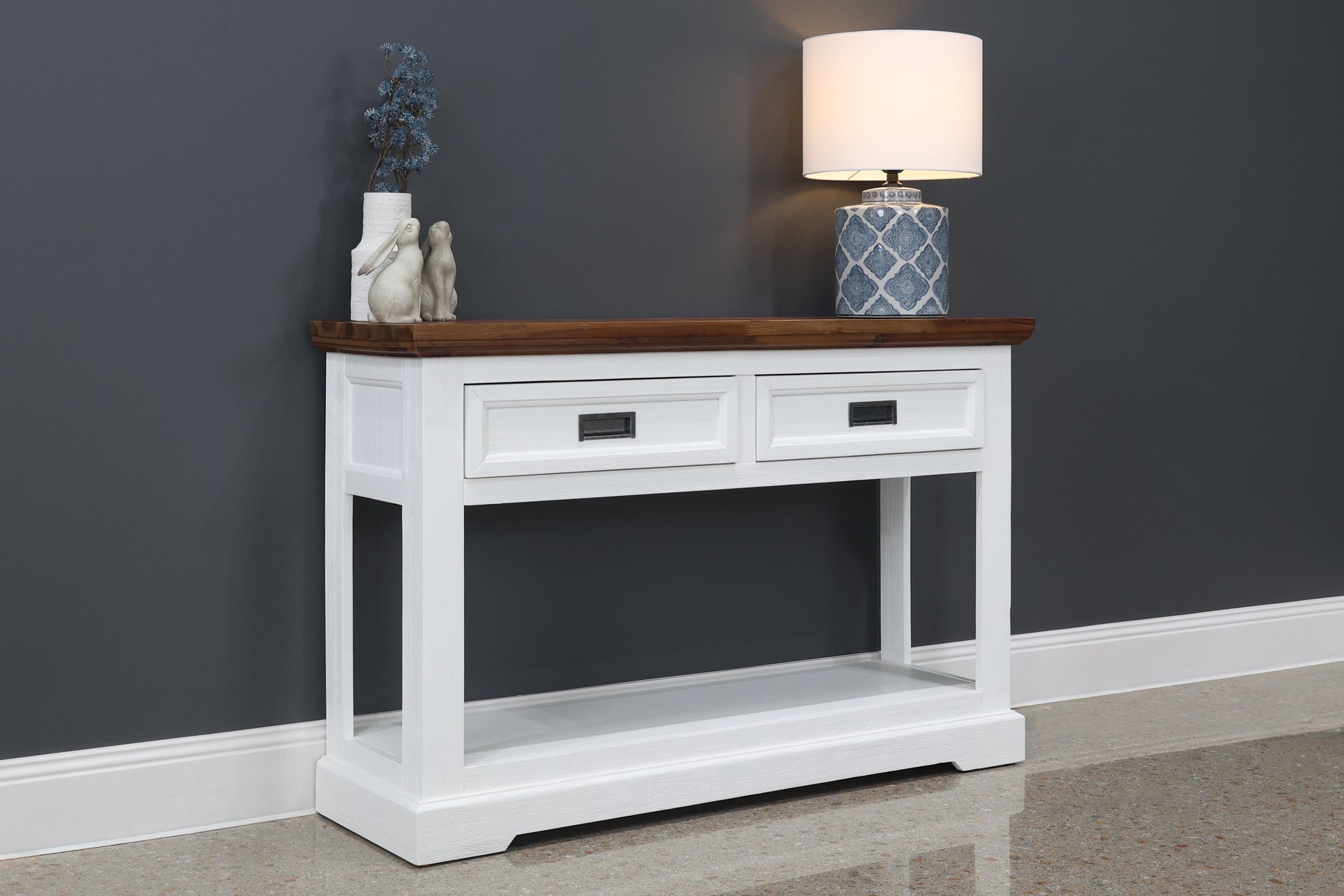Provedore Two Tone Console Table w/ 2 Drawers