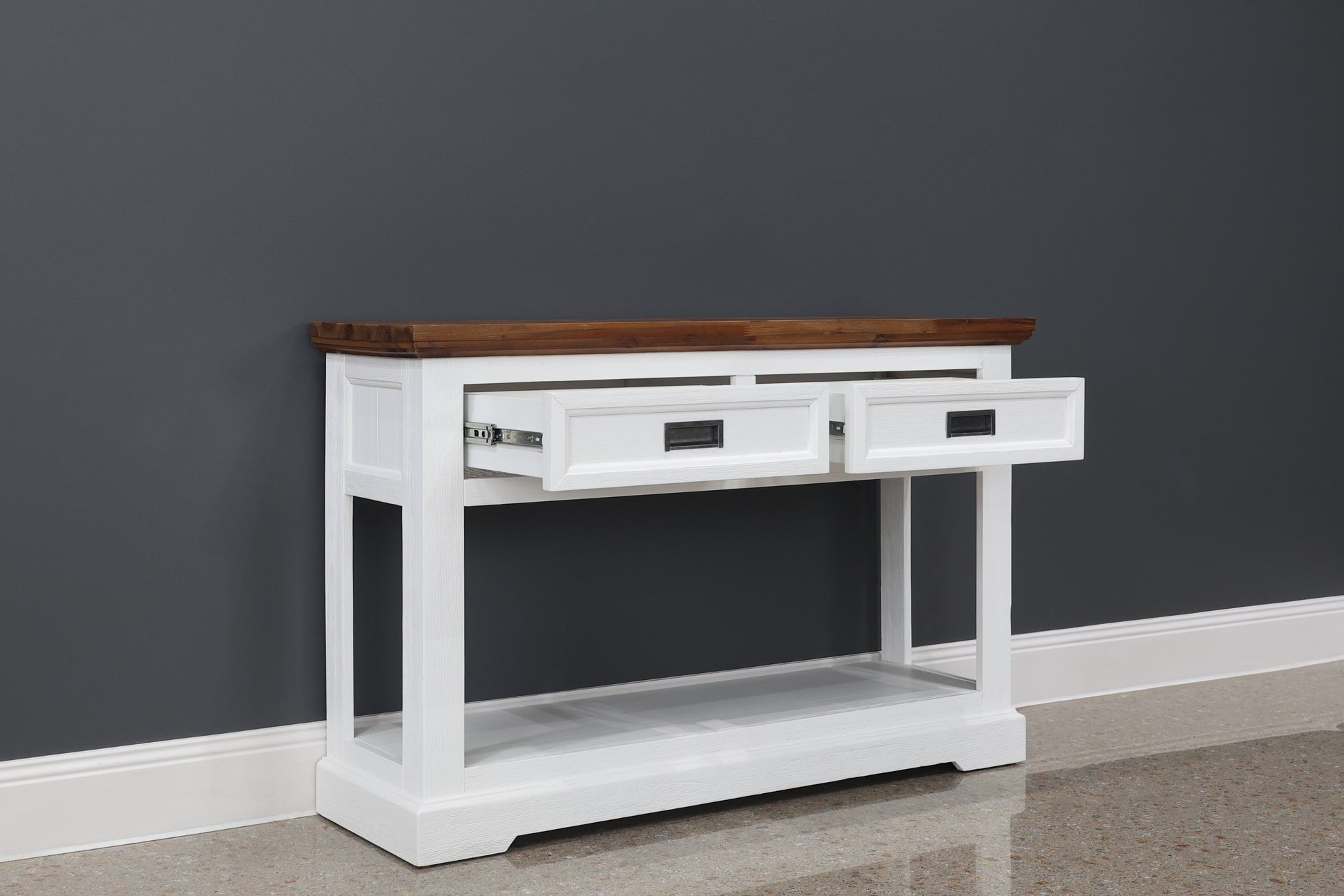 Provedore Two Tone Console Table w/ 2 Drawers