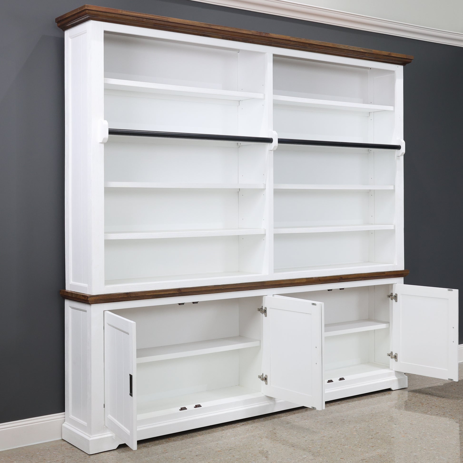 Provedore Two Tone Library w/ Decorative Ladder