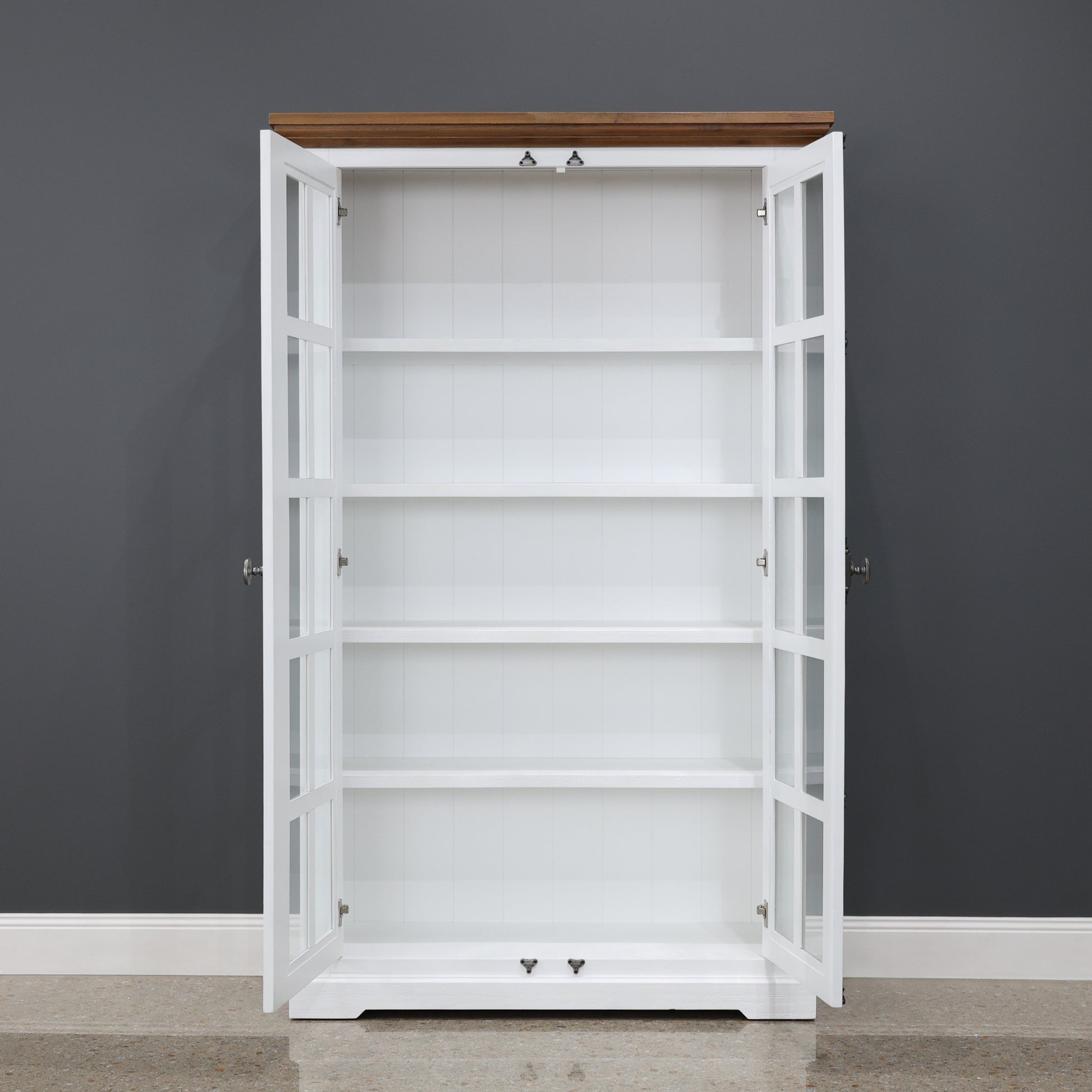 Provedore Two Tone Vitrine 2 Glass Doors - Espagnolette Bolt Handles