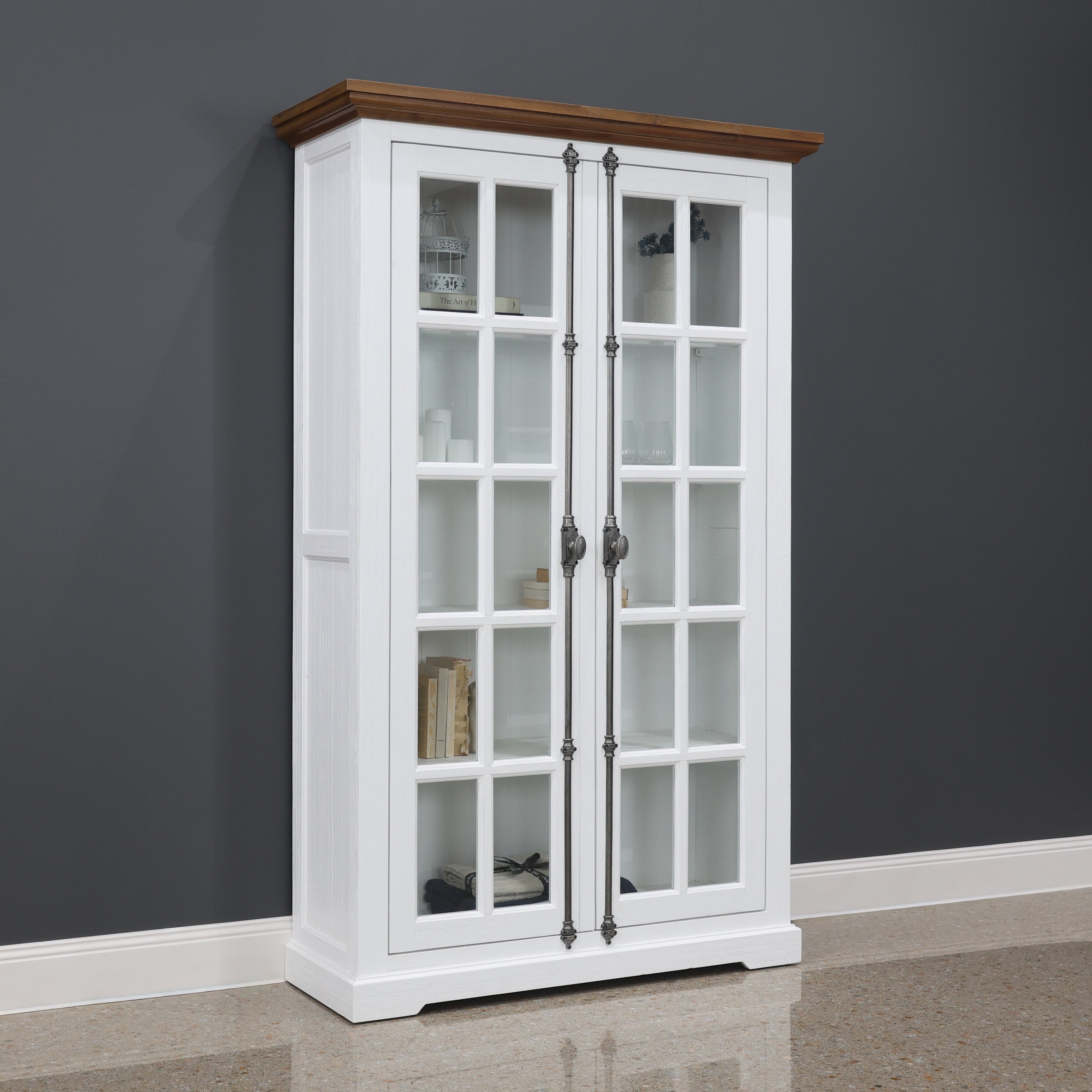 Provedore Two Tone Vitrine 2 Glass Doors - Espagnolette Bolt Handles
