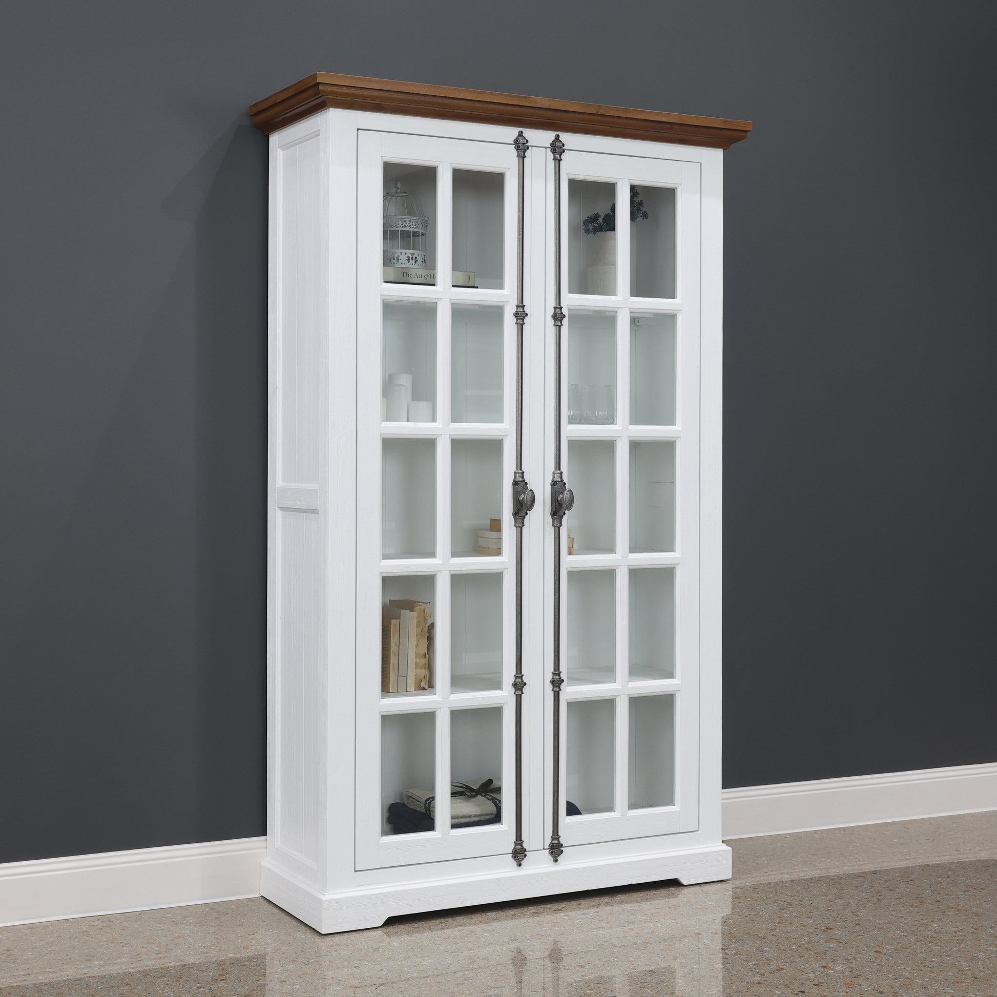 Provedore Two Tone Vitrine 2 Glass Doors - Espagnolette Bolt Handles