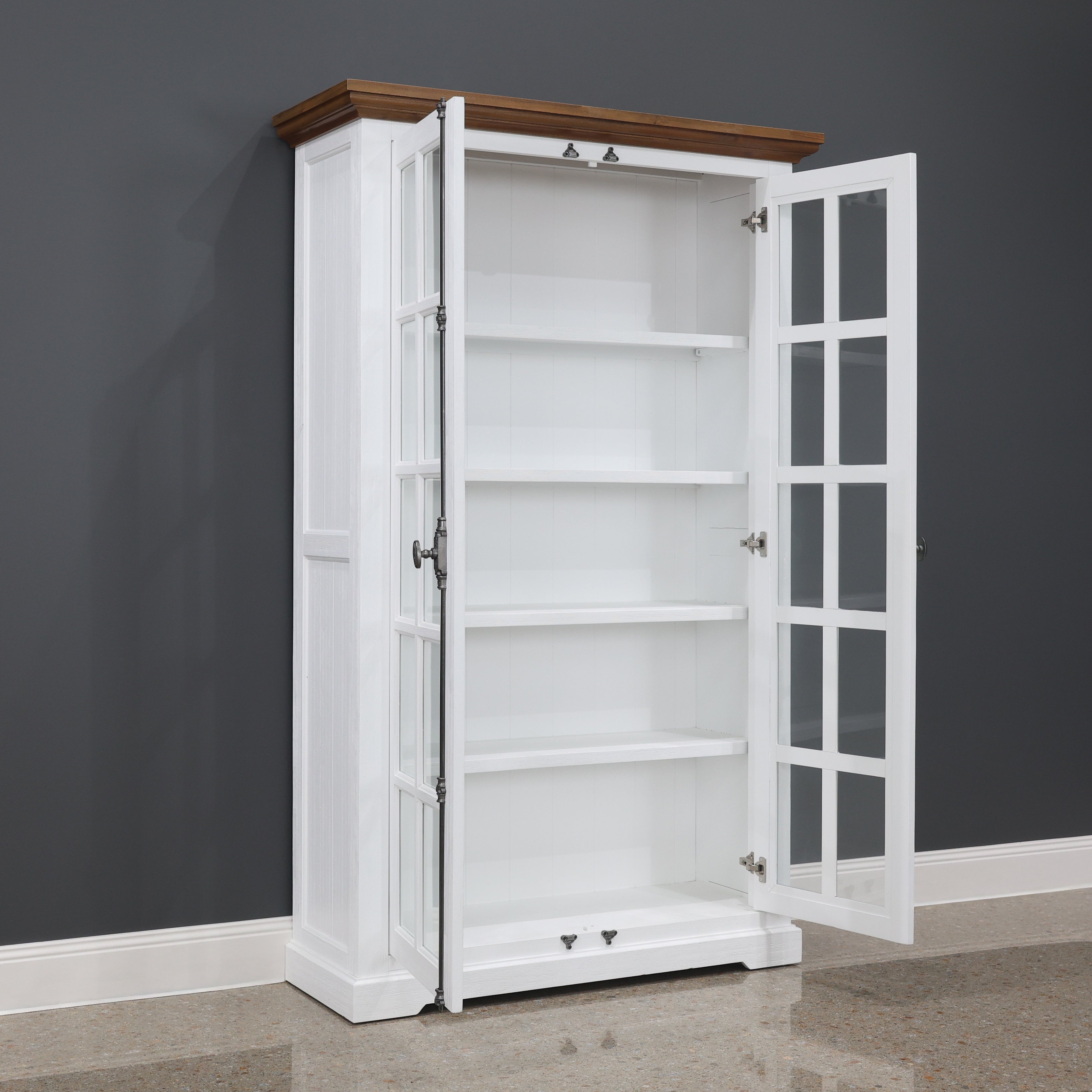 Provedore Two Tone Vitrine 2 Glass Doors - Espagnolette Bolt Handles
