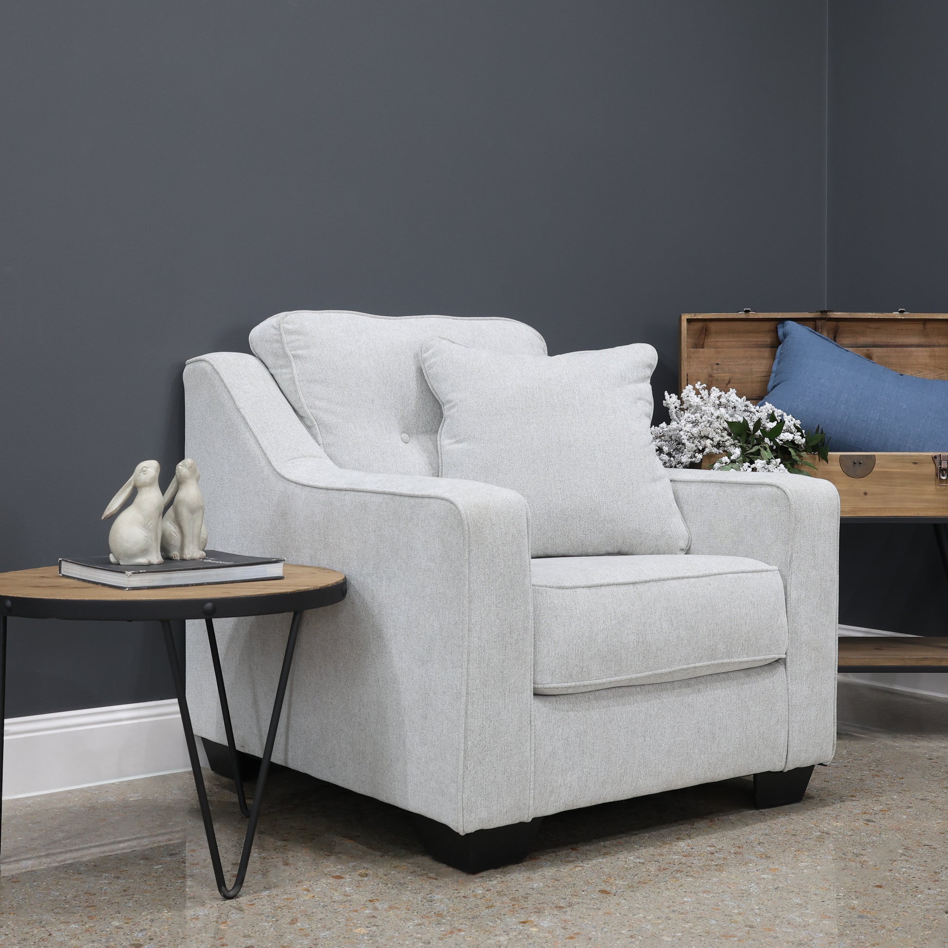 Victoria Armchair - Light Grey