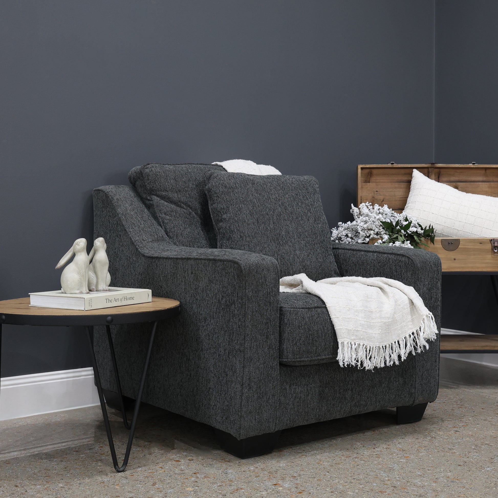 Victoria Armchair - Dark Grey
