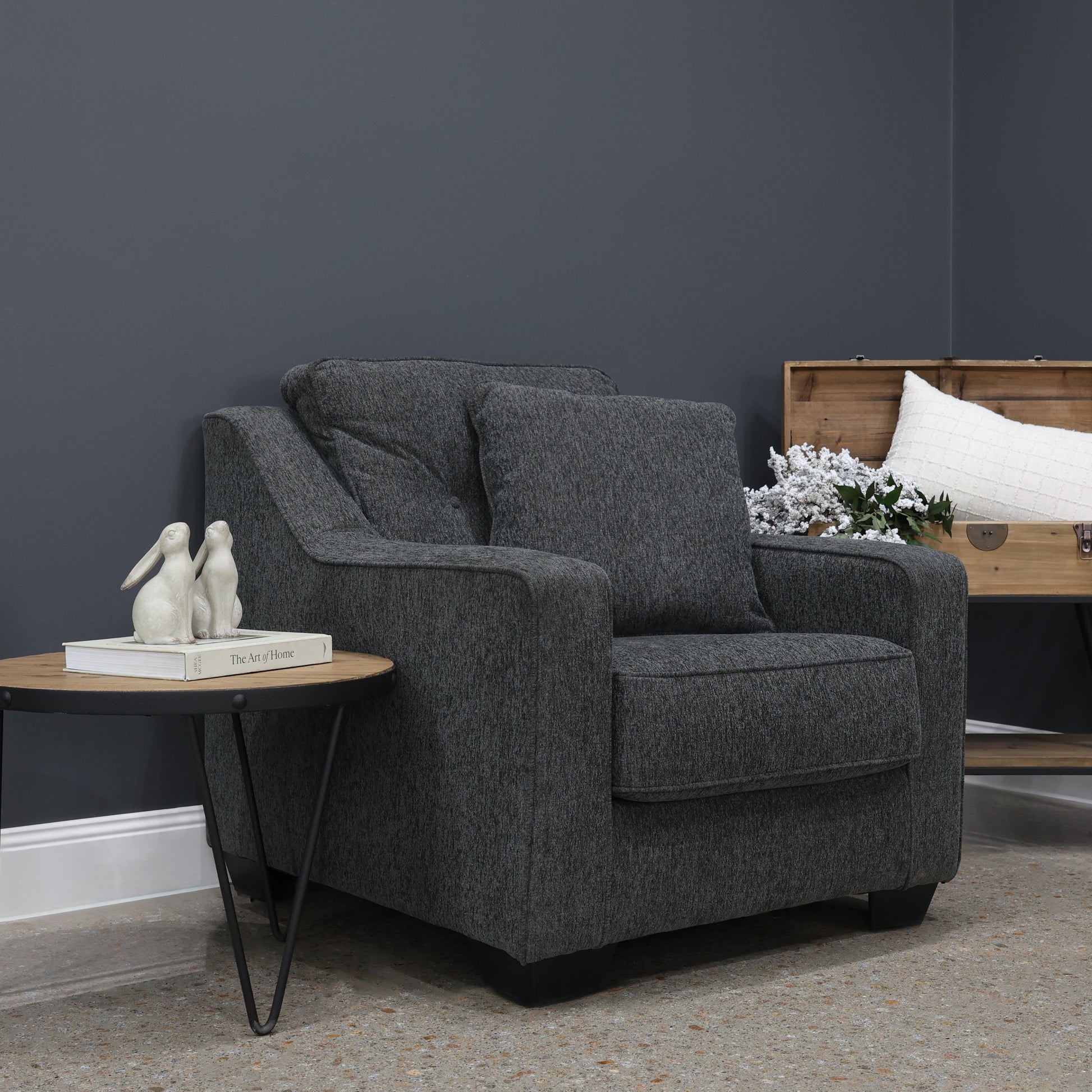 Victoria Armchair - Dark Grey