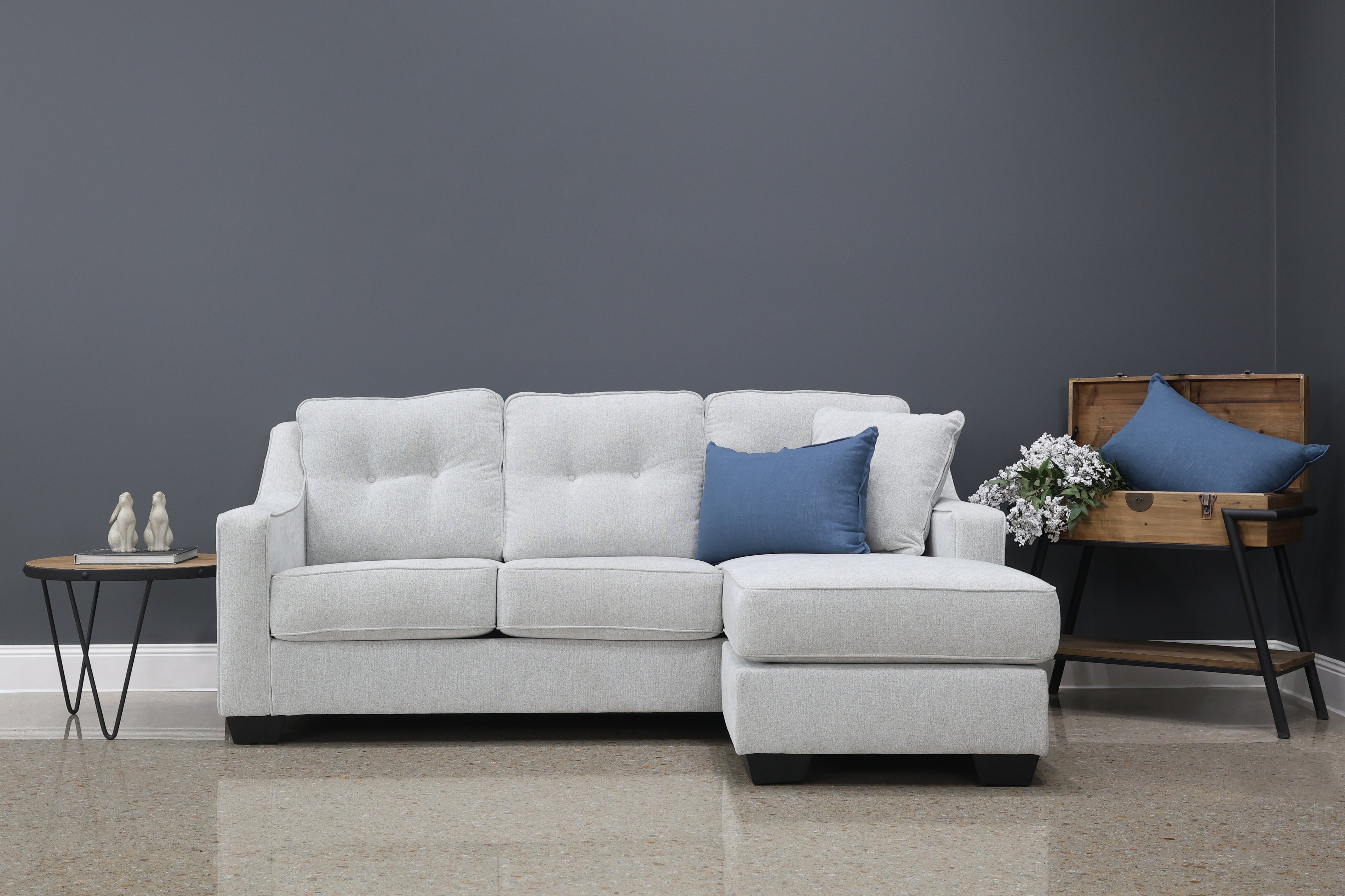 Victoria Sofa Chaise - Light Grey