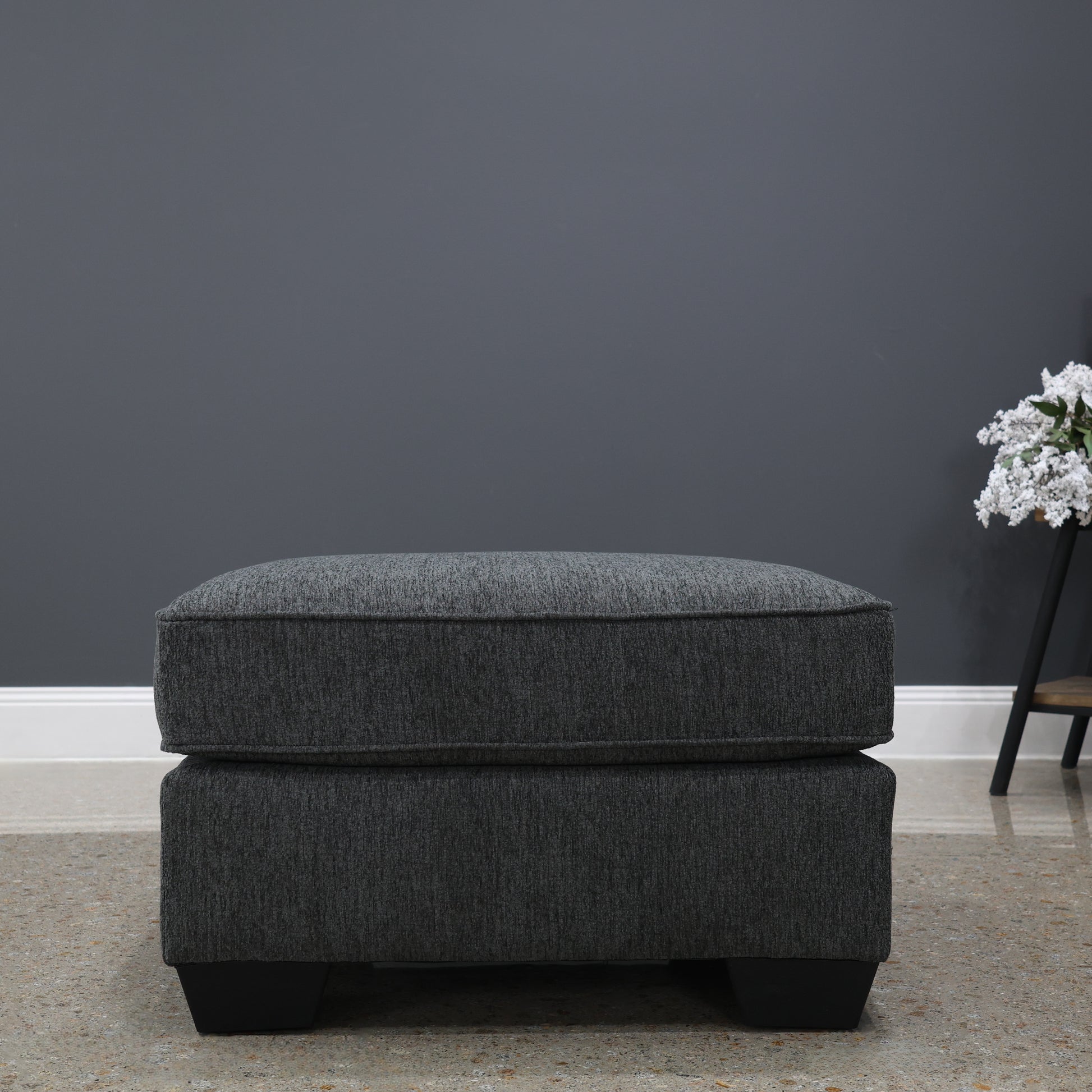 Victoria Ottoman - Dark Grey