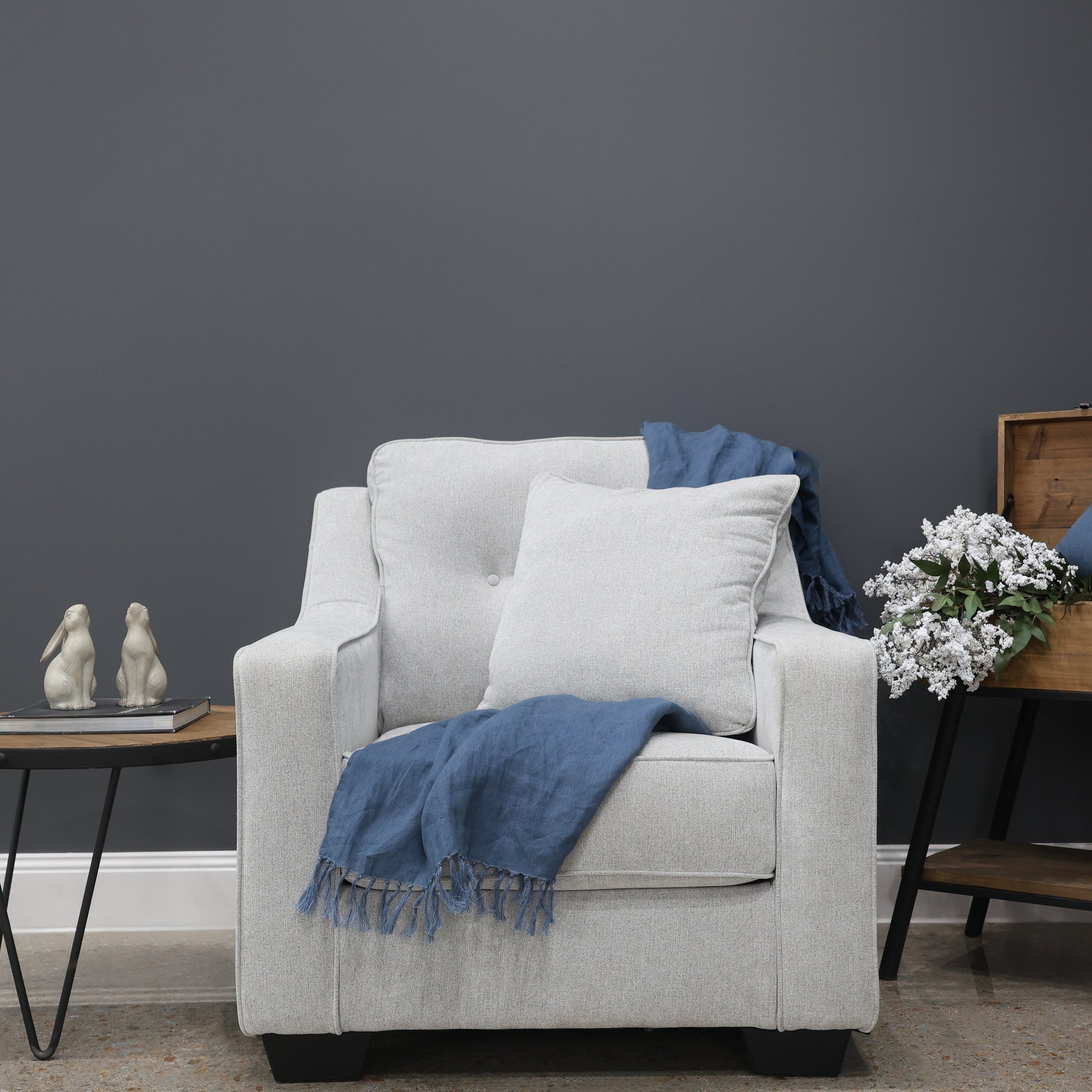 Victoria Armchair - Light Grey