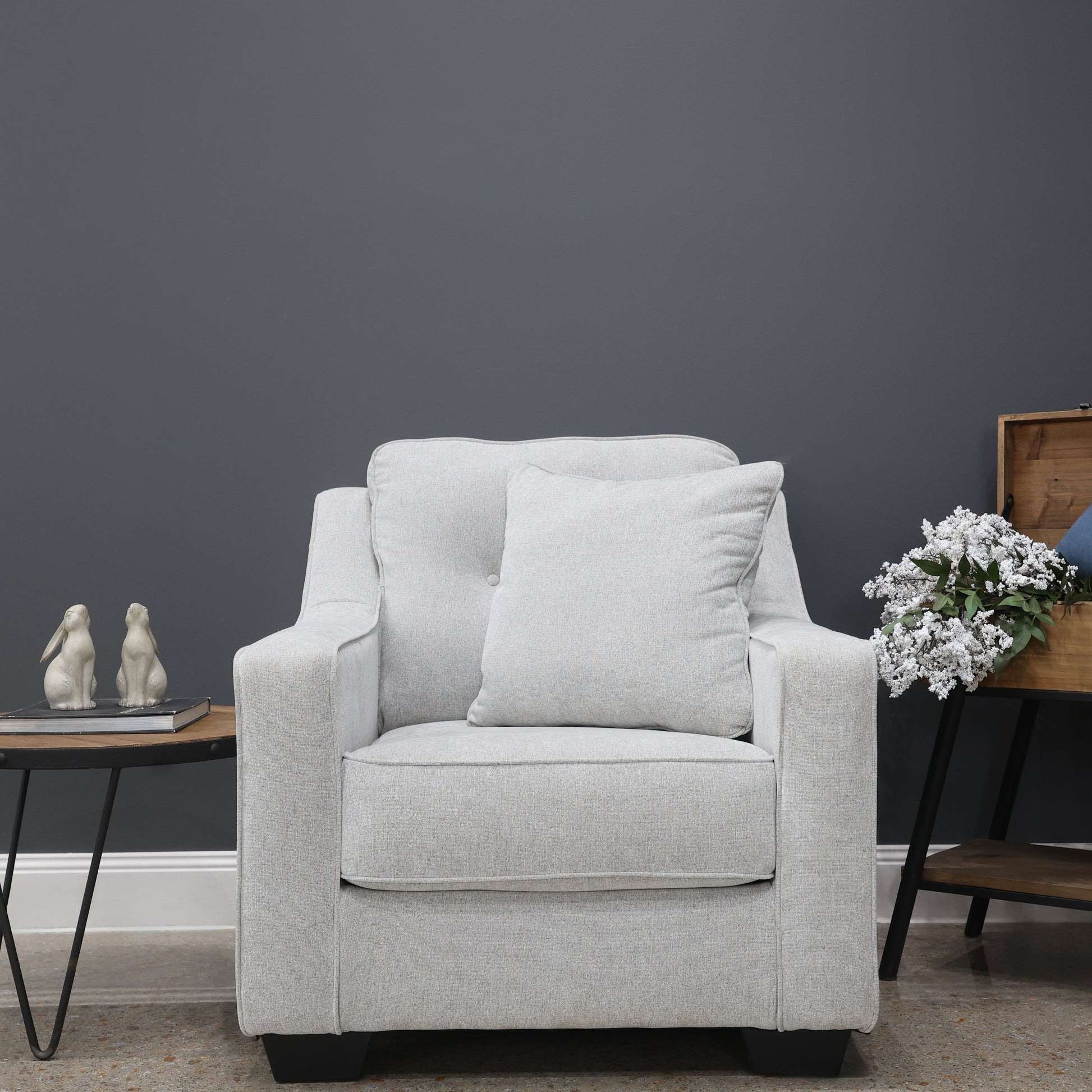 Victoria Armchair - Light Grey
