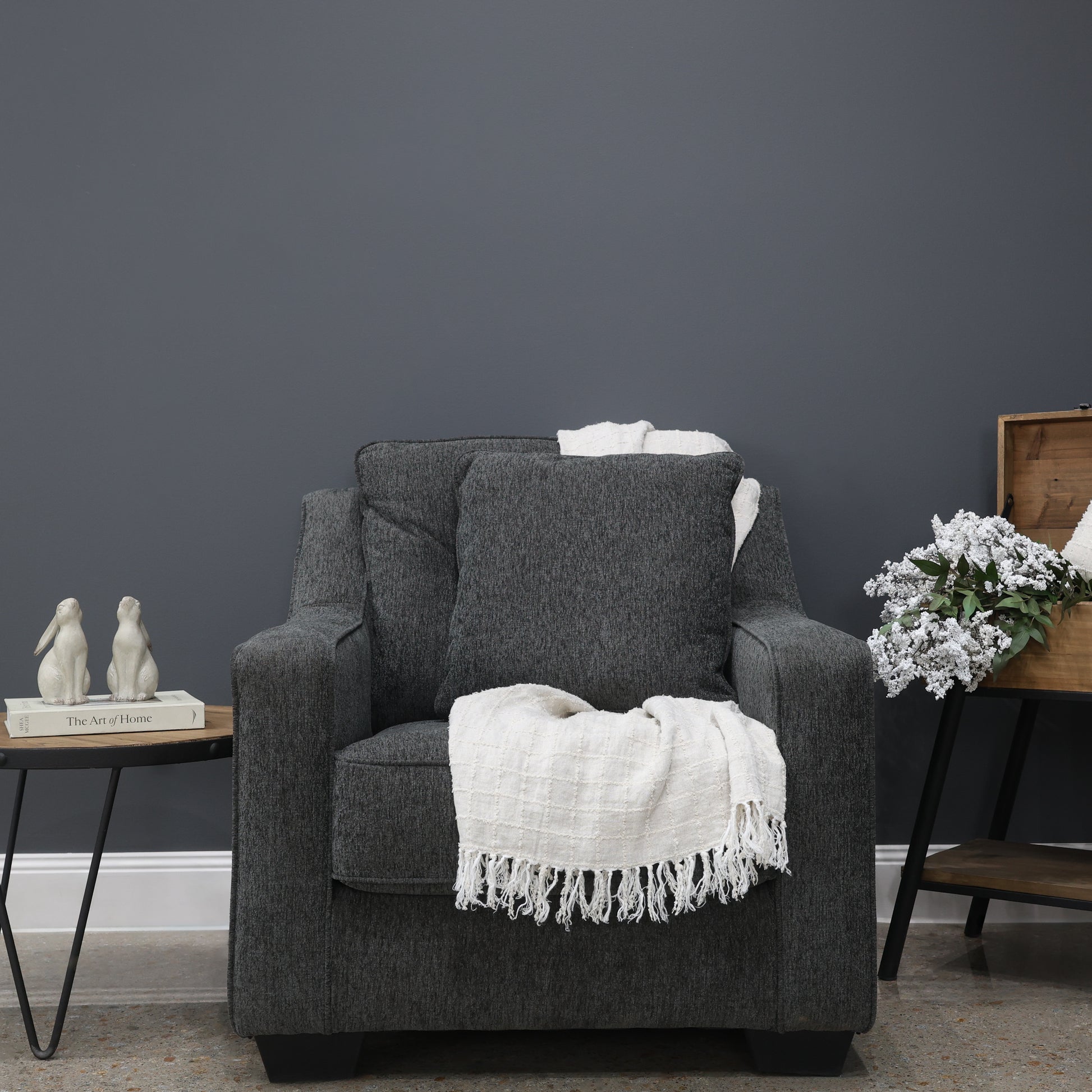 Victoria Armchair - Dark Grey