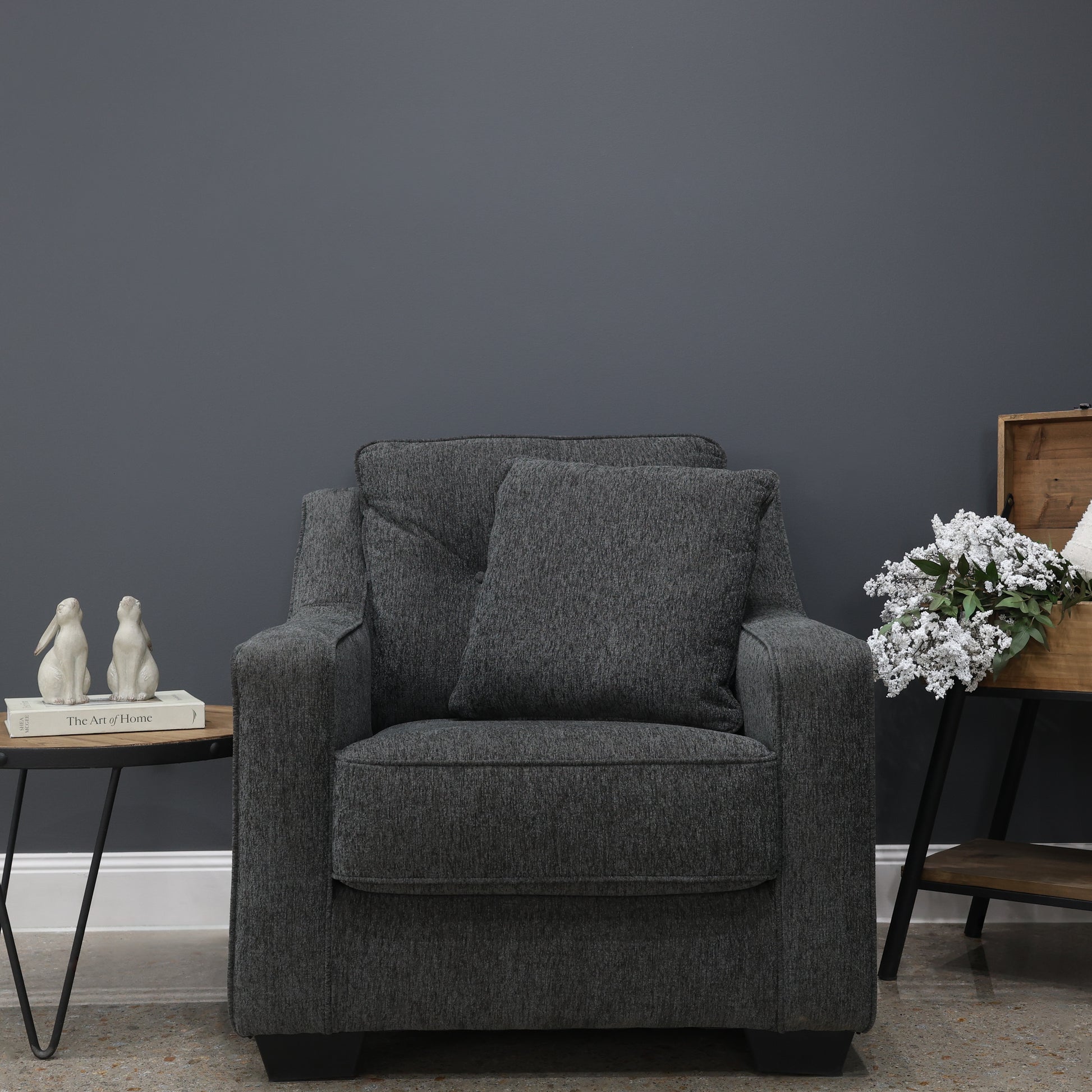 Victoria Armchair - Dark Grey