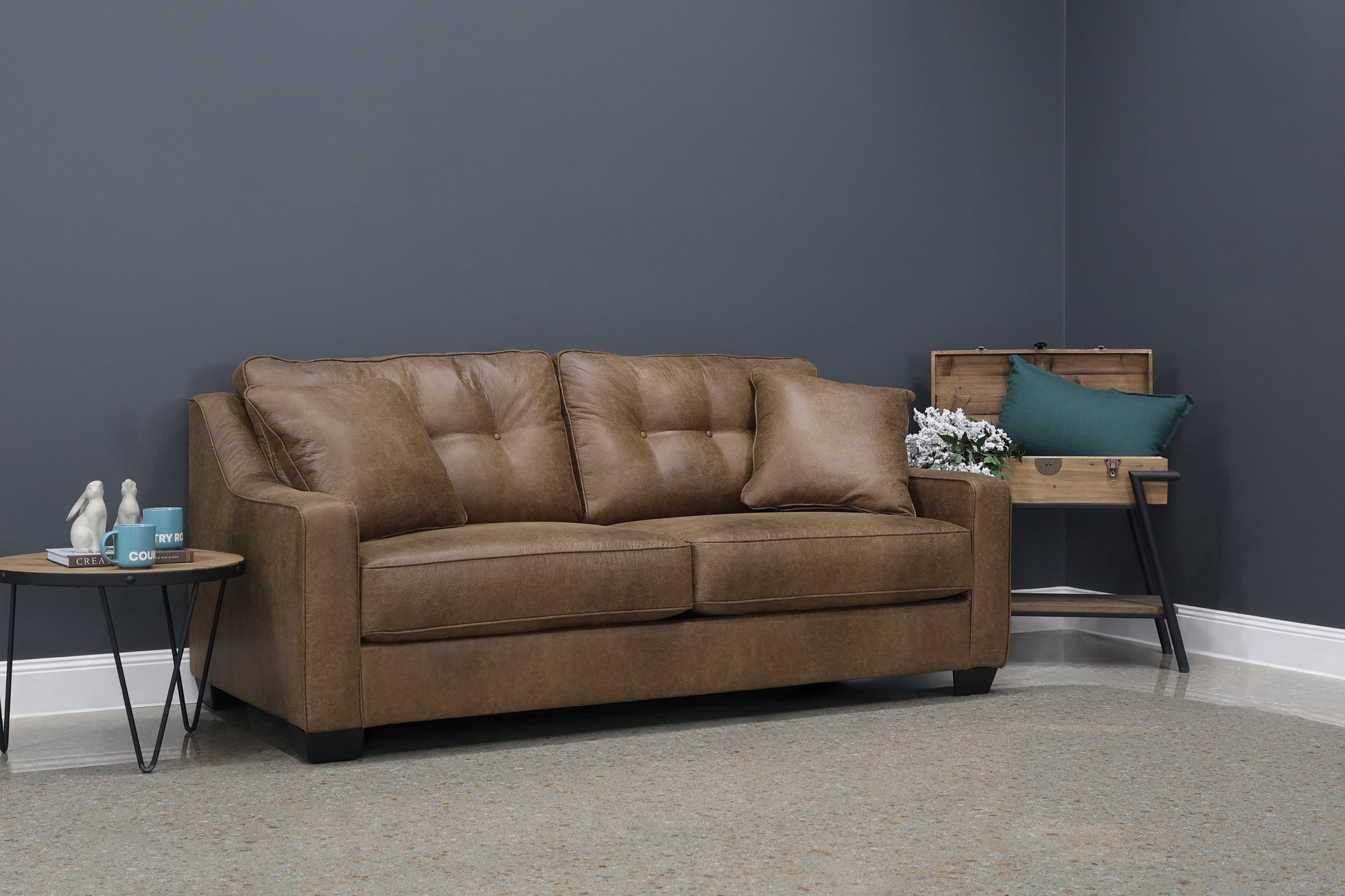Victoria Sofa - Tan Leather Air
