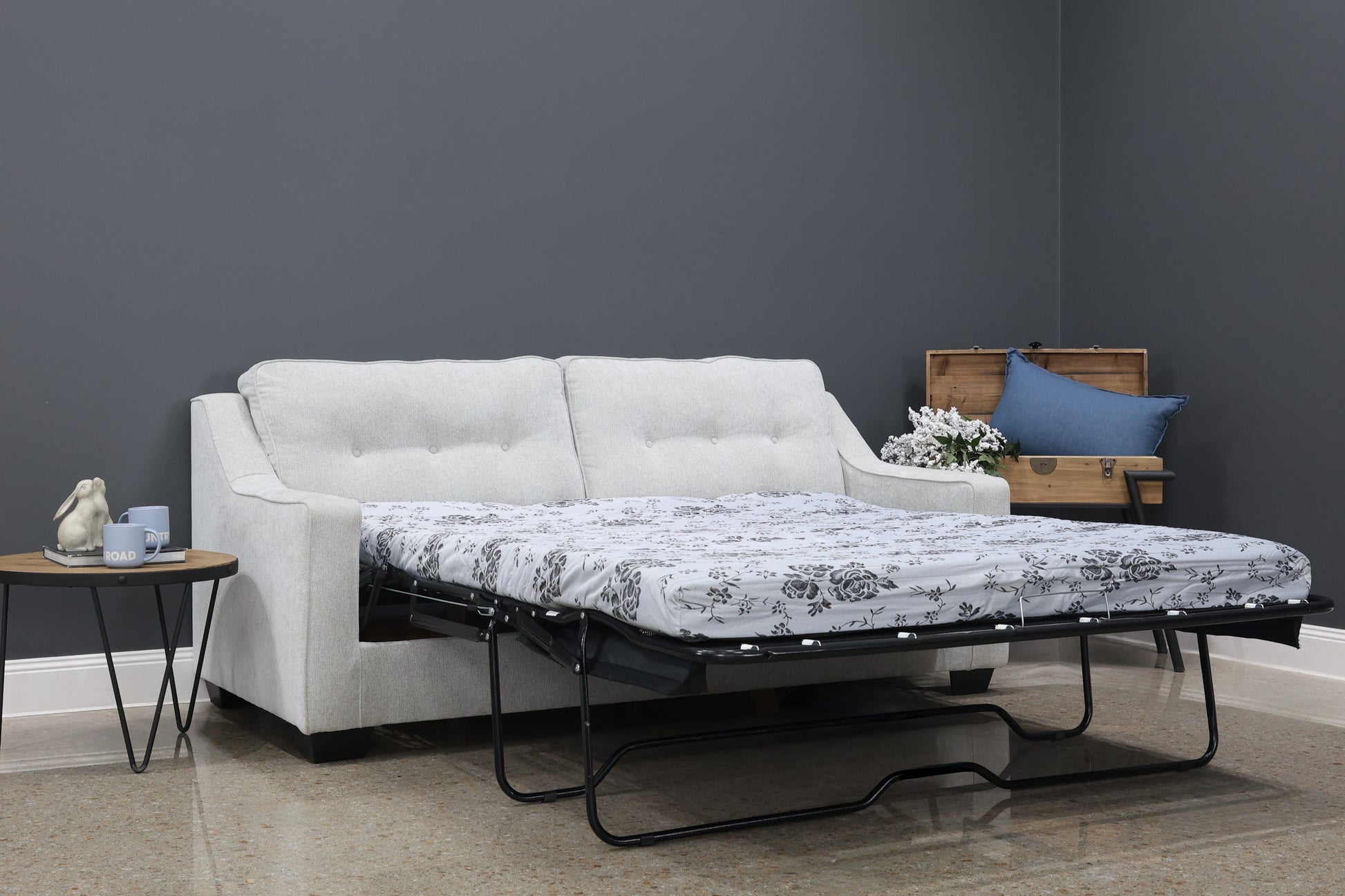 Victoria Queen Sofa Sleeper - Light Grey