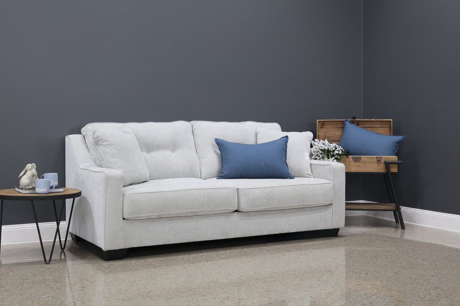 Victoria Queen Sofa Sleeper - Light Grey