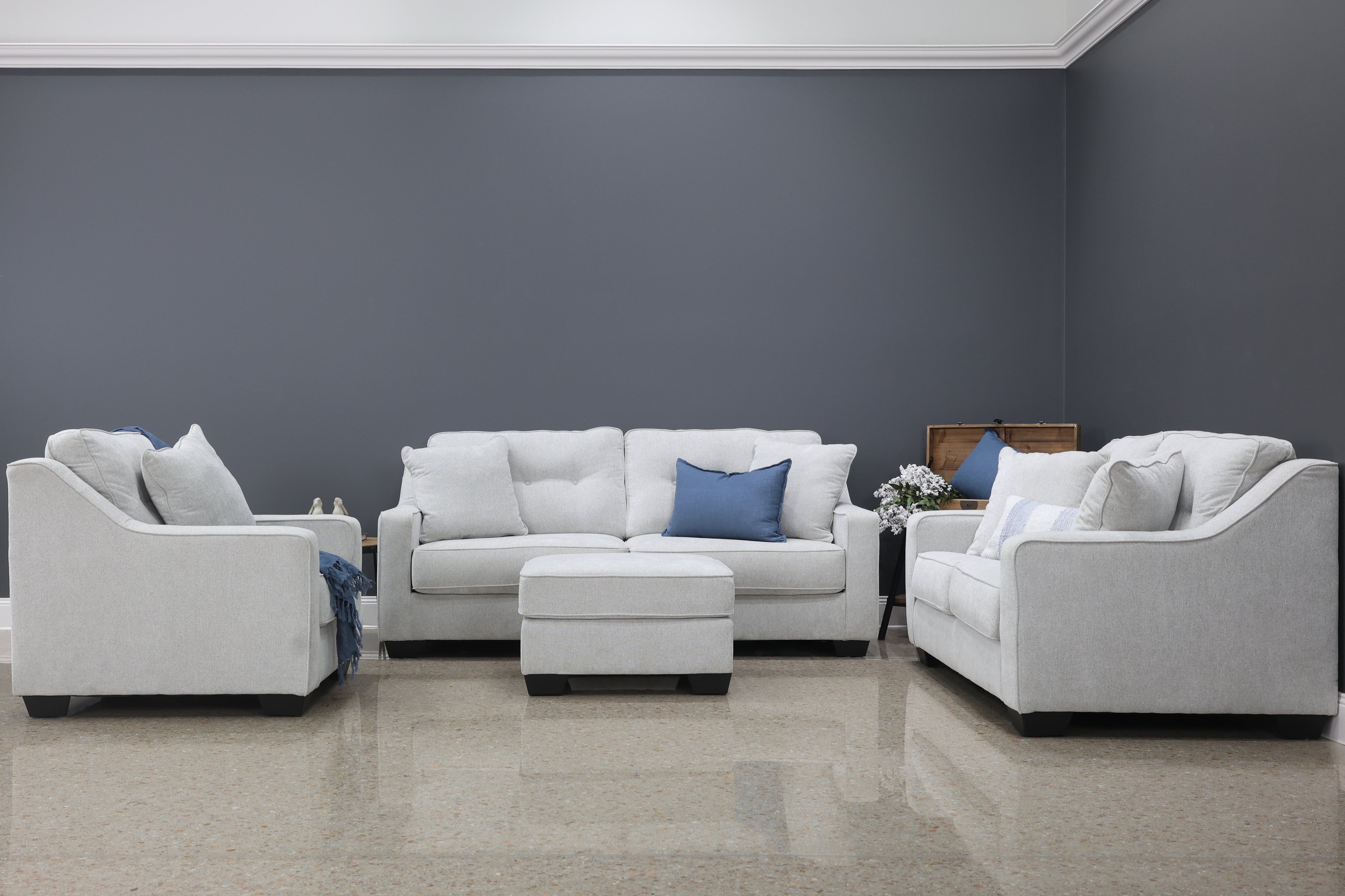 Victoria Loveseat - Light Grey