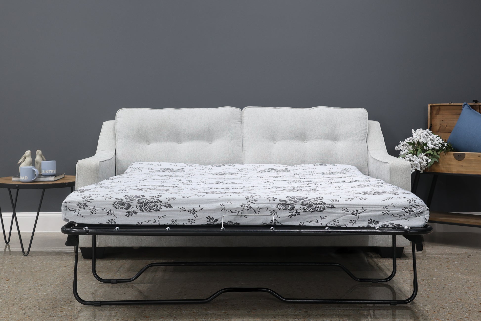 Victoria Queen Sofa Sleeper - Light Grey
