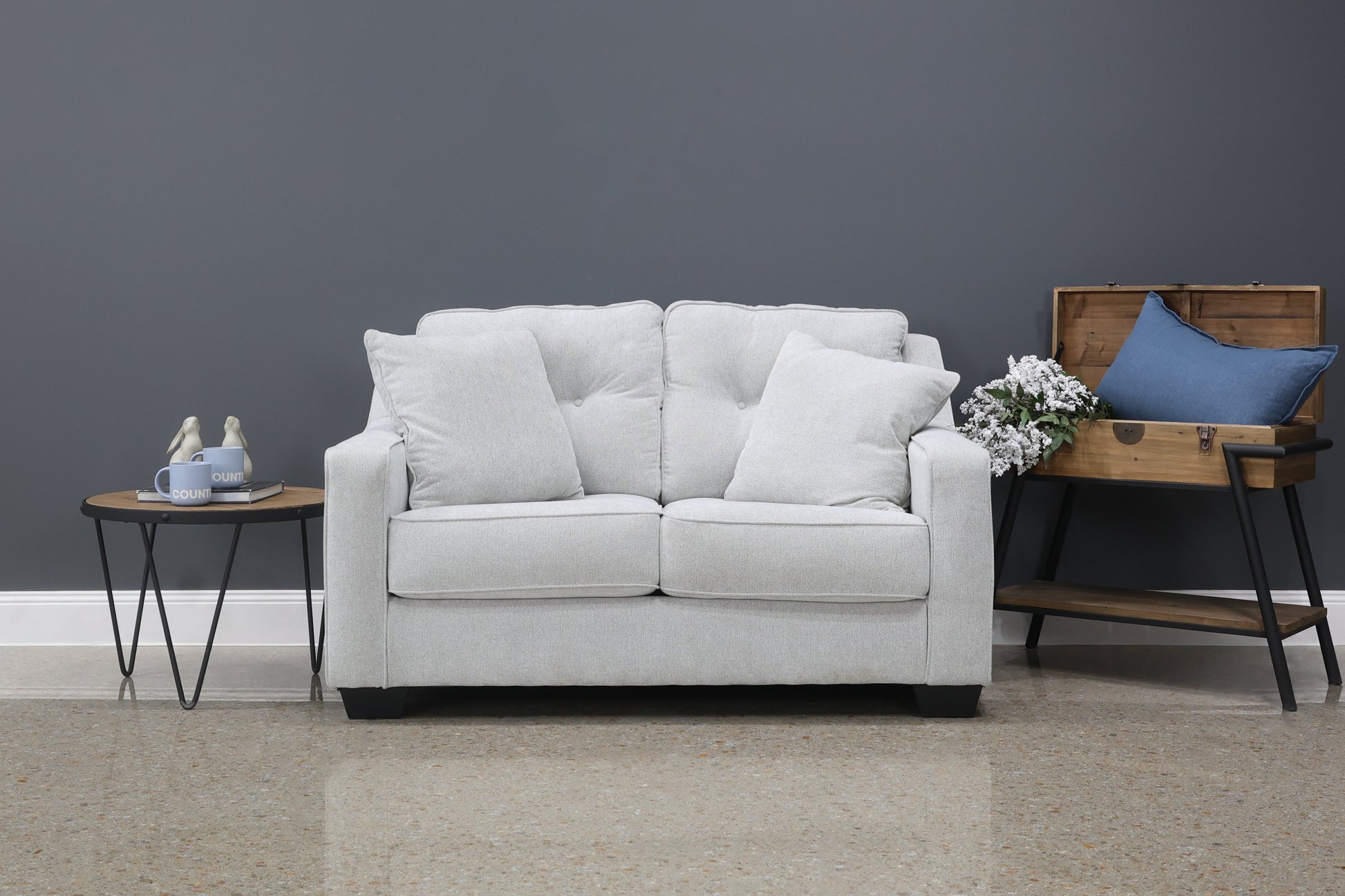 Victoria Loveseat - Light Grey