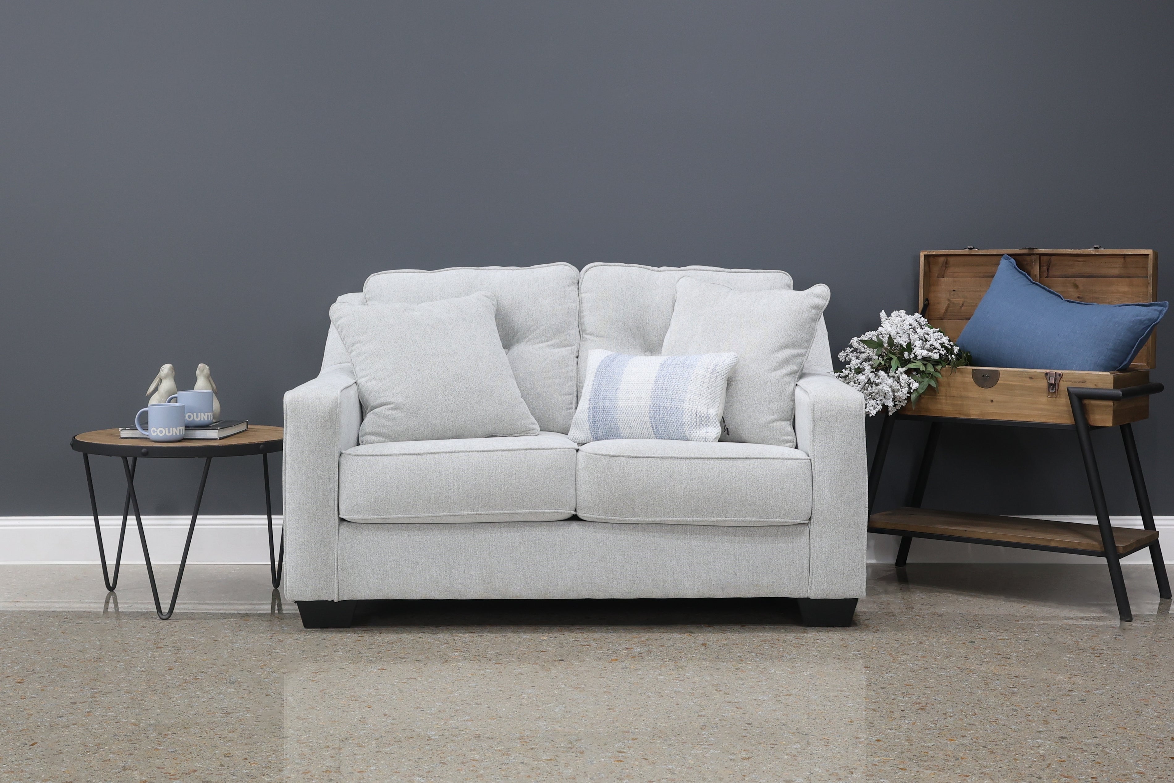 Victoria Loveseat - Light Grey