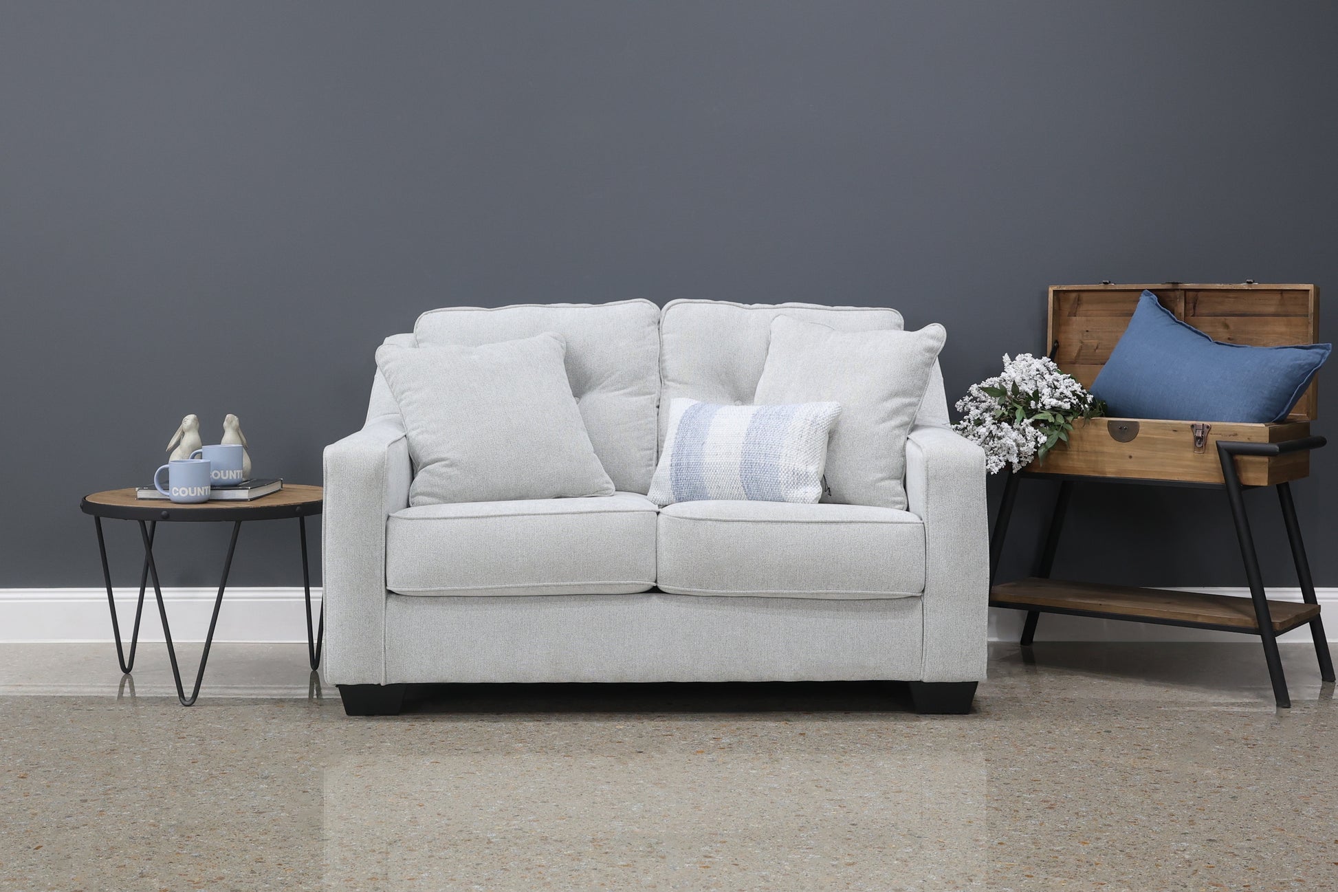 Victoria Loveseat - Light Grey