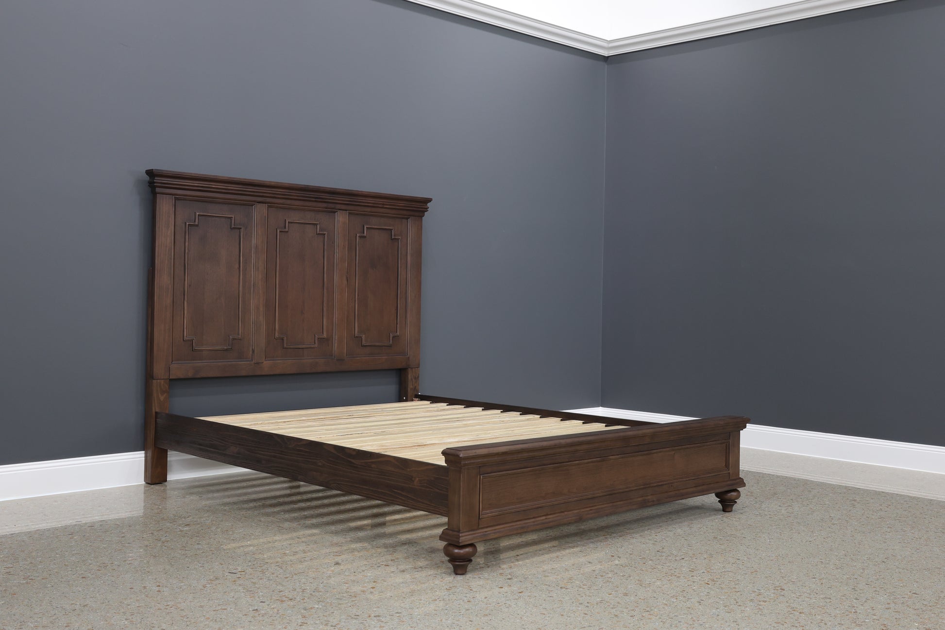 Melton Bed - Upholstered Dark Auburn