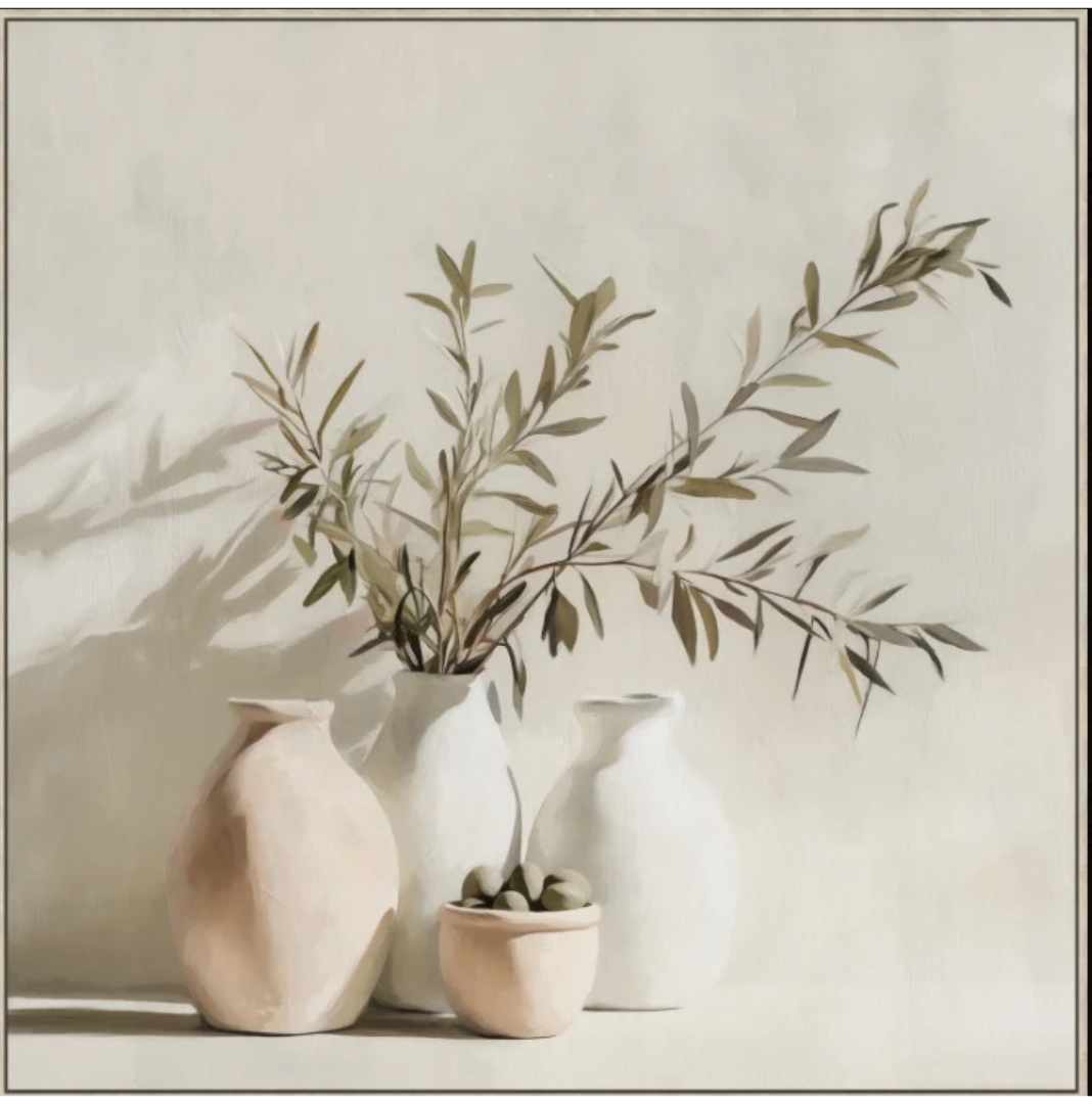 Olives with the Vase Canvas