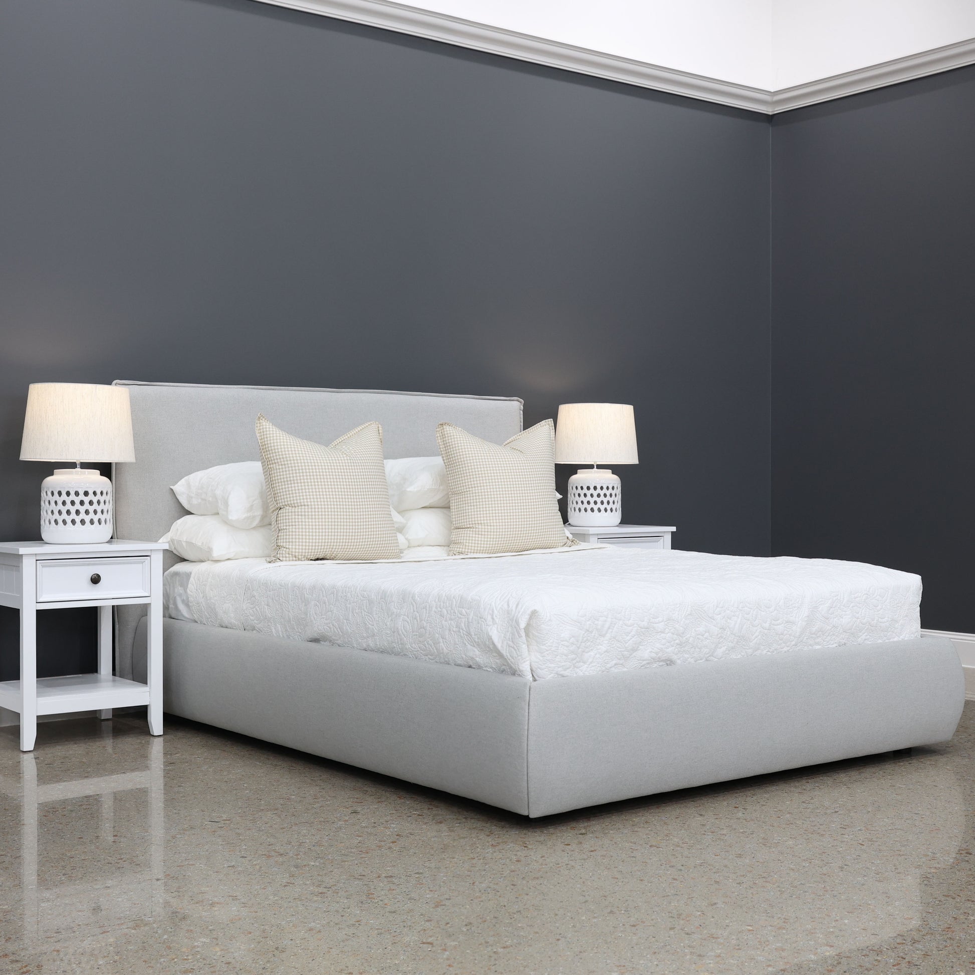Queenscliff Bed - Light Grey