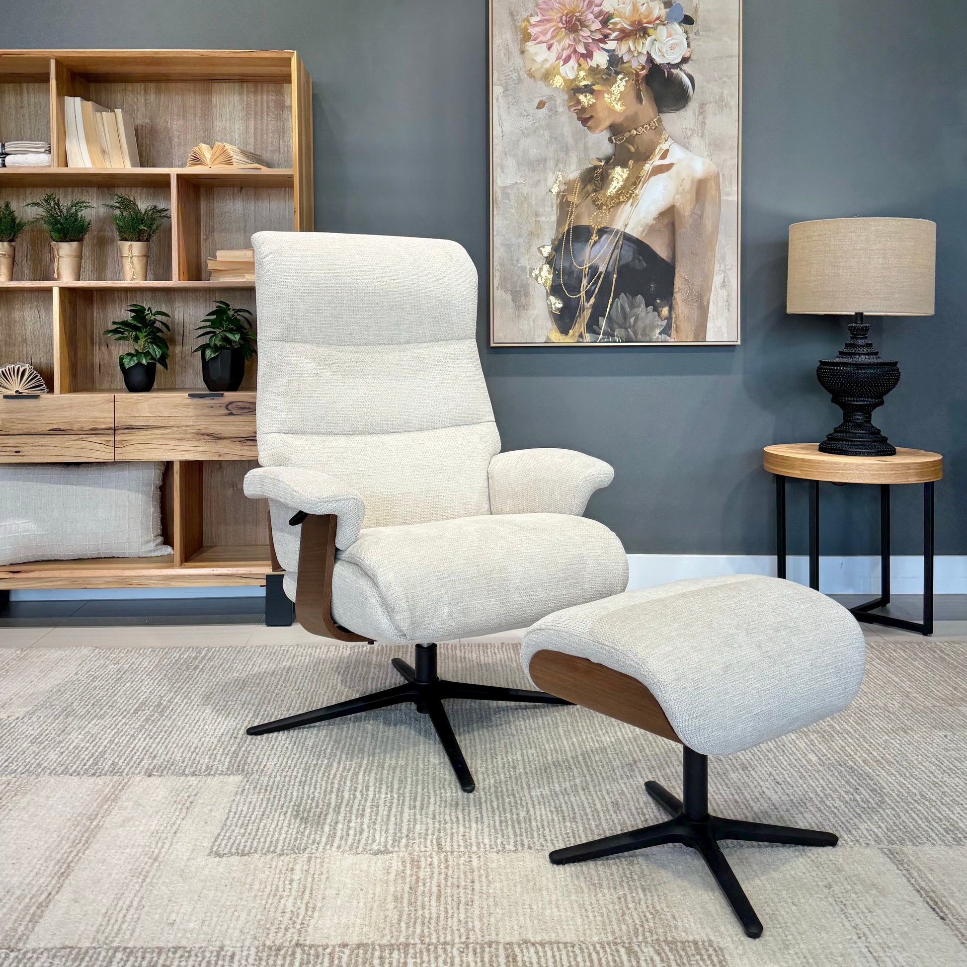 Seville Chair & Ottoman - Aragon