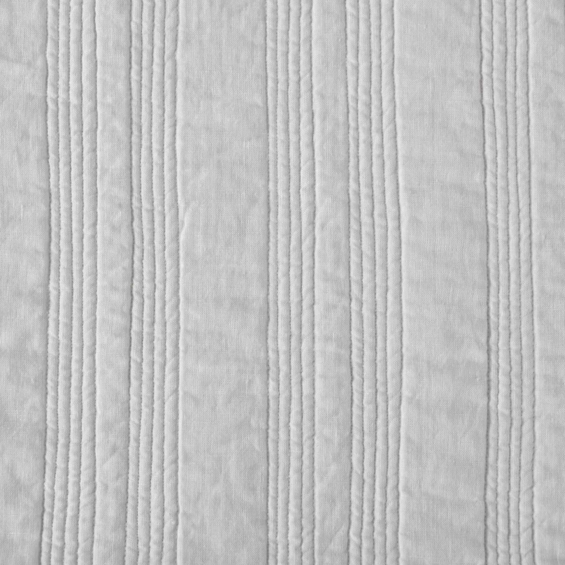 Roma Pair European Pillow Shams - White