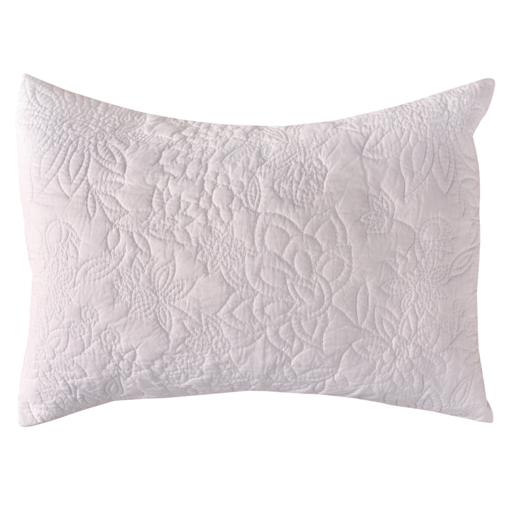 Grace Pair Standard Pillow Shams - White