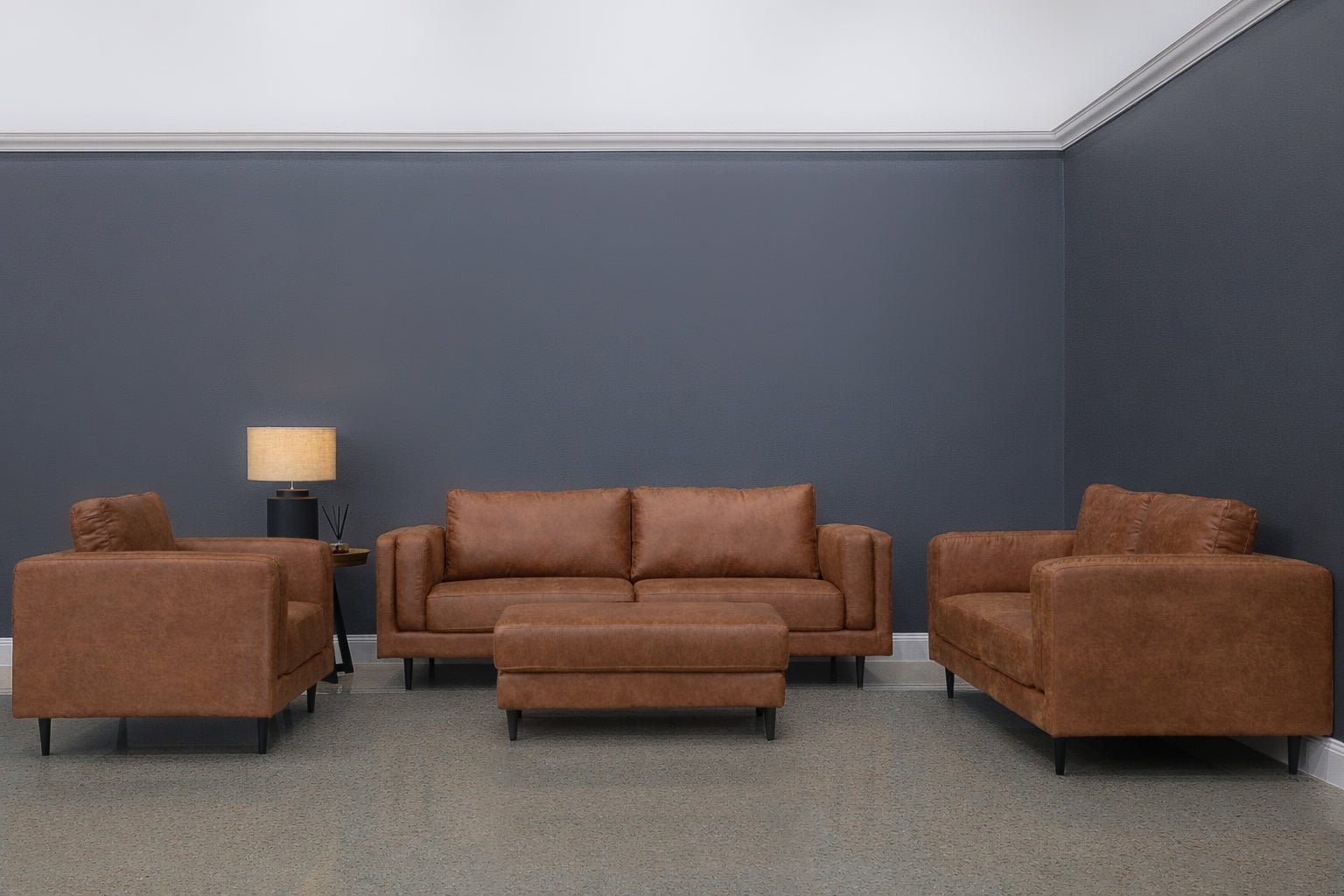 Canberra Ottoman - Highland Buff