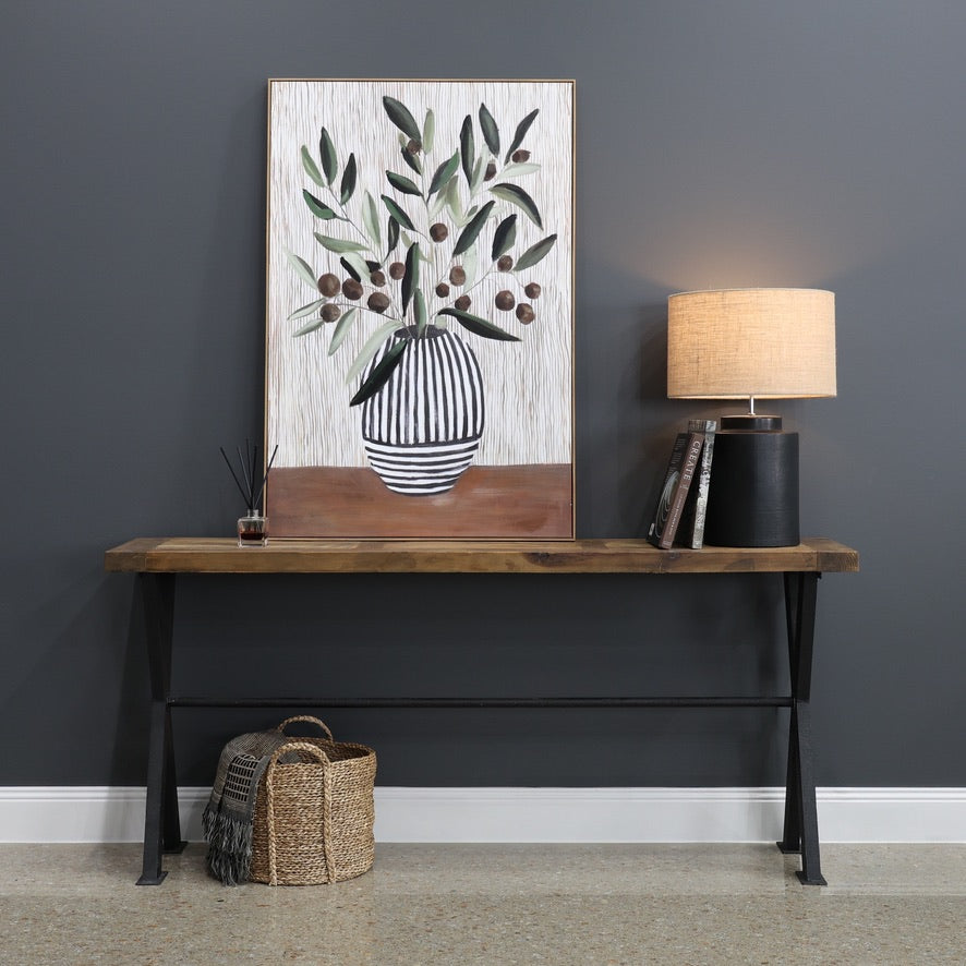 Olives In The Vase Canvas