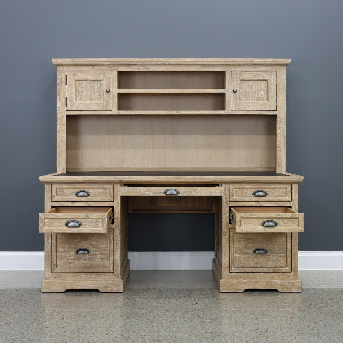 Provedore Natural Desk & Hutch
