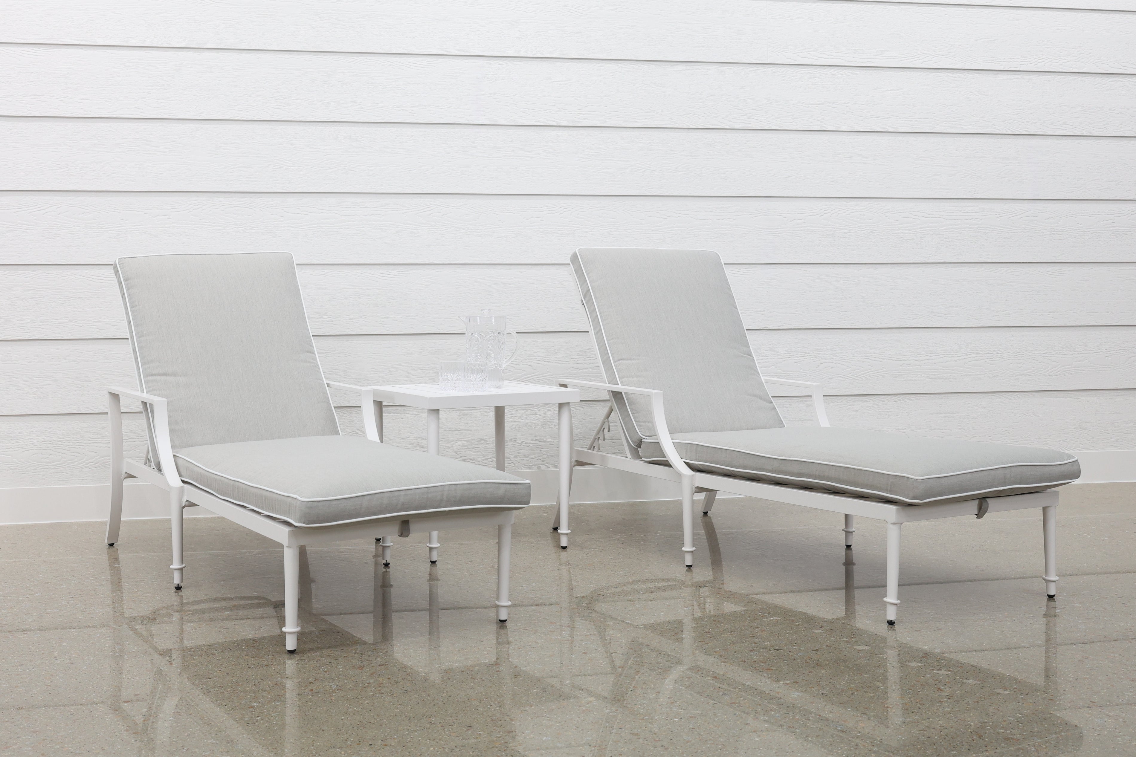 Elmore Sun Lounge Set Of 2 - White