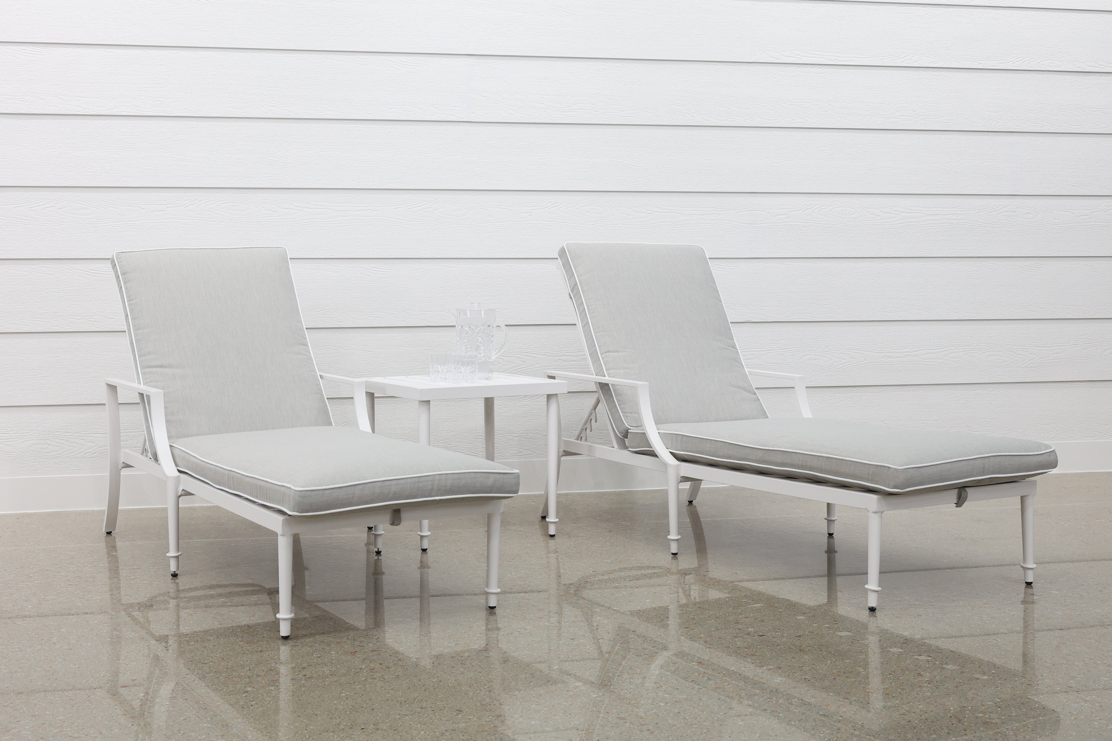 Elmore Sun Lounge Set Of 2 - White