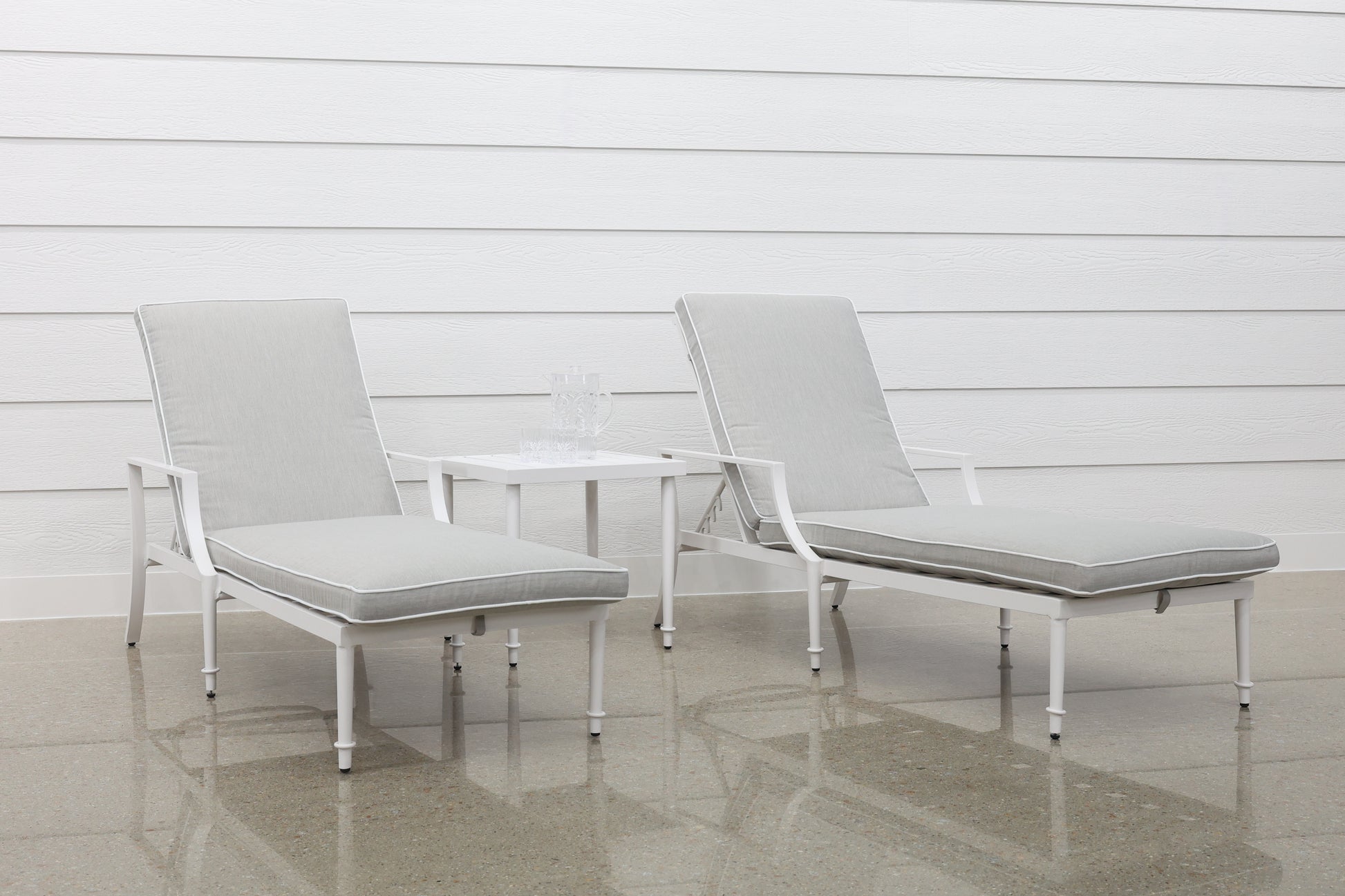 Elmore Sun Lounge Set Of 2 - White