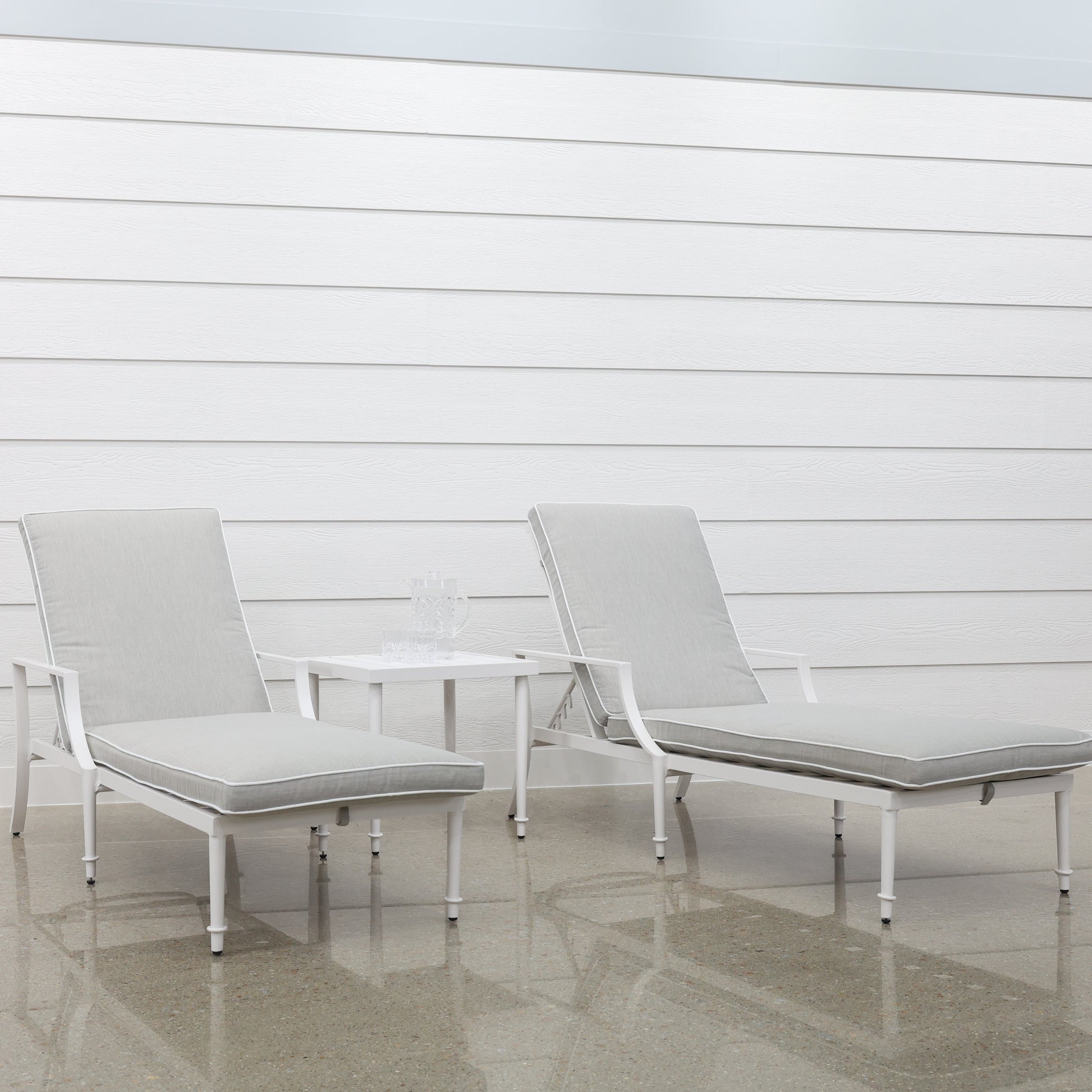 Elmore Sun Lounge Set Of 2 - White