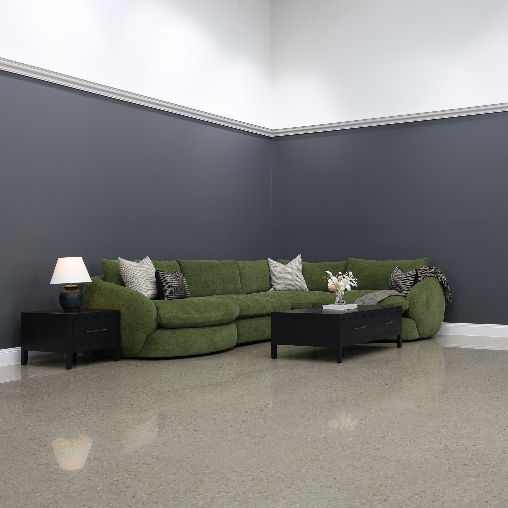Richmond 4 Piece Corner Lounge - Fern