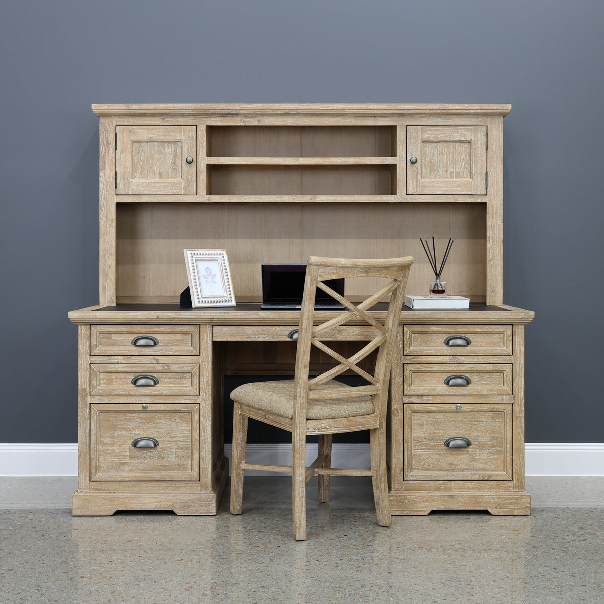Provedore Natural Desk & Hutch