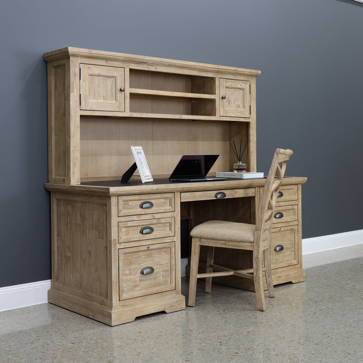 Provedore Natural Desk & Hutch
