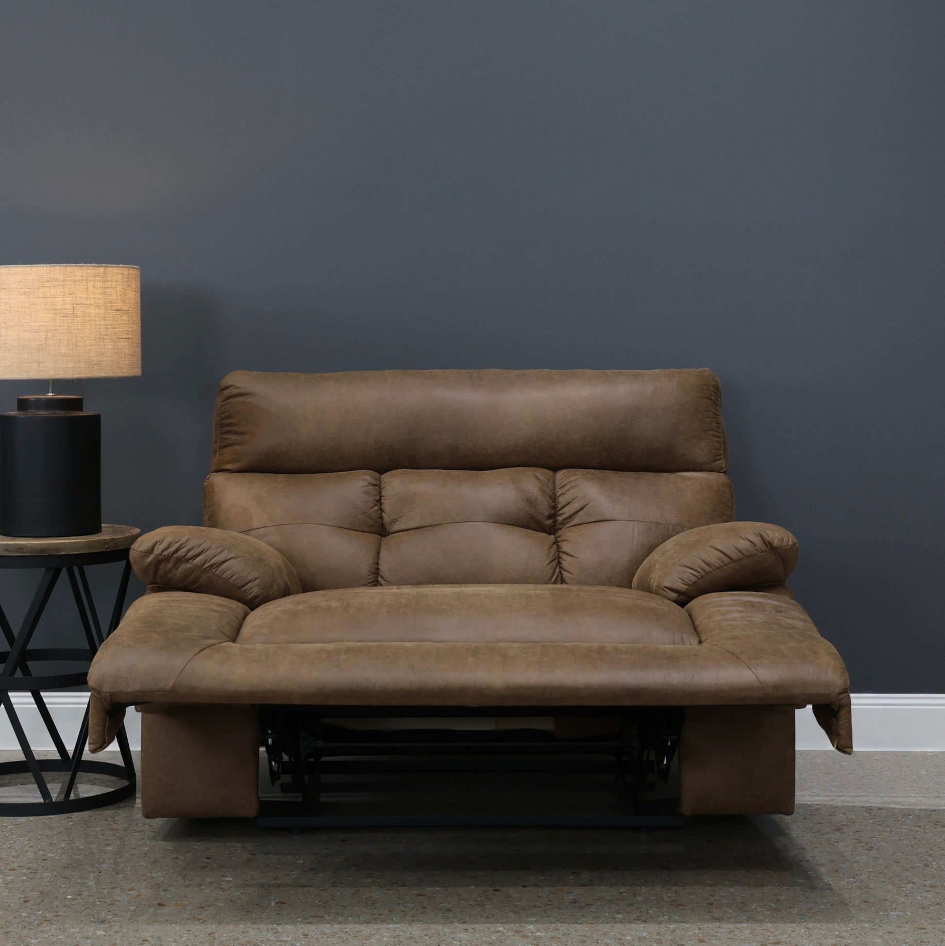 Narrabri Wide Seat Recliner - Tan Leather Air