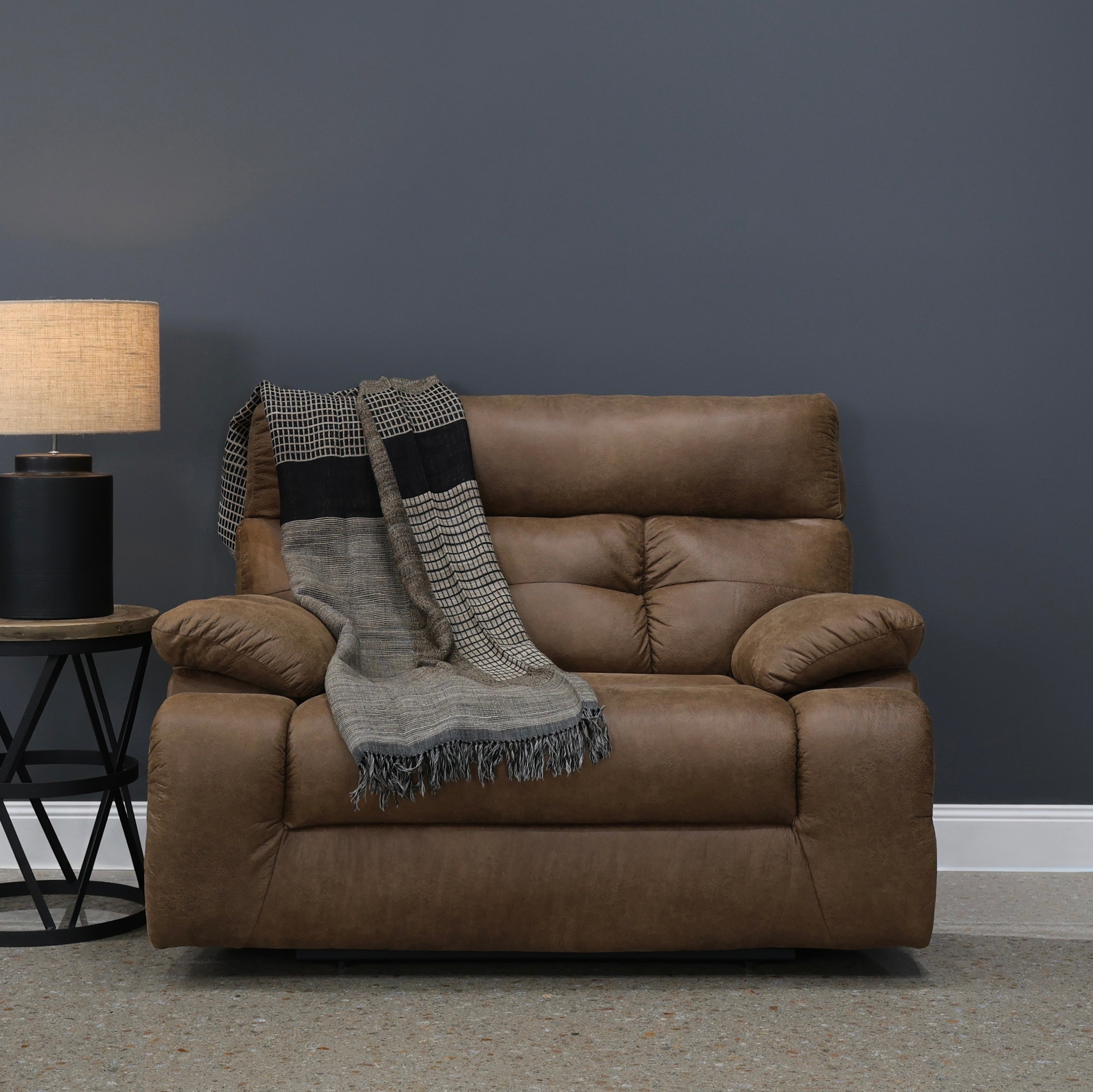 Narrabri Wide Seat Recliner - Tan Leather Air