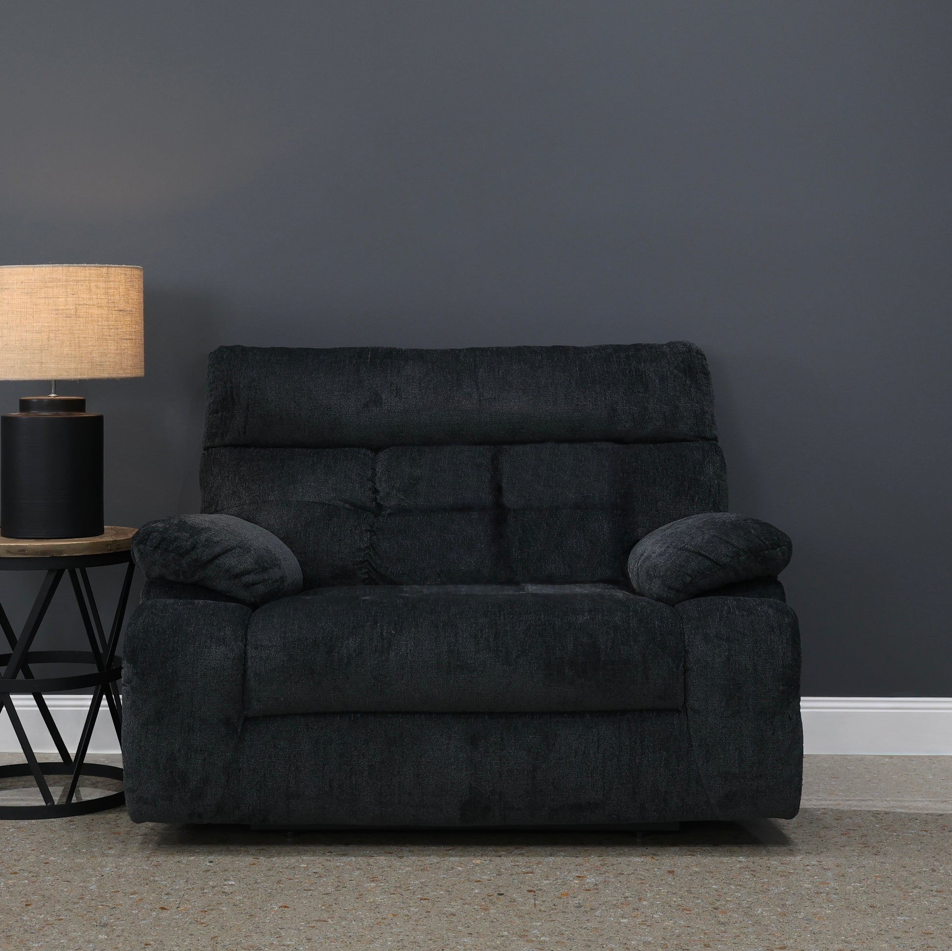 Narrabri Wide Seat Recliner - Caviar