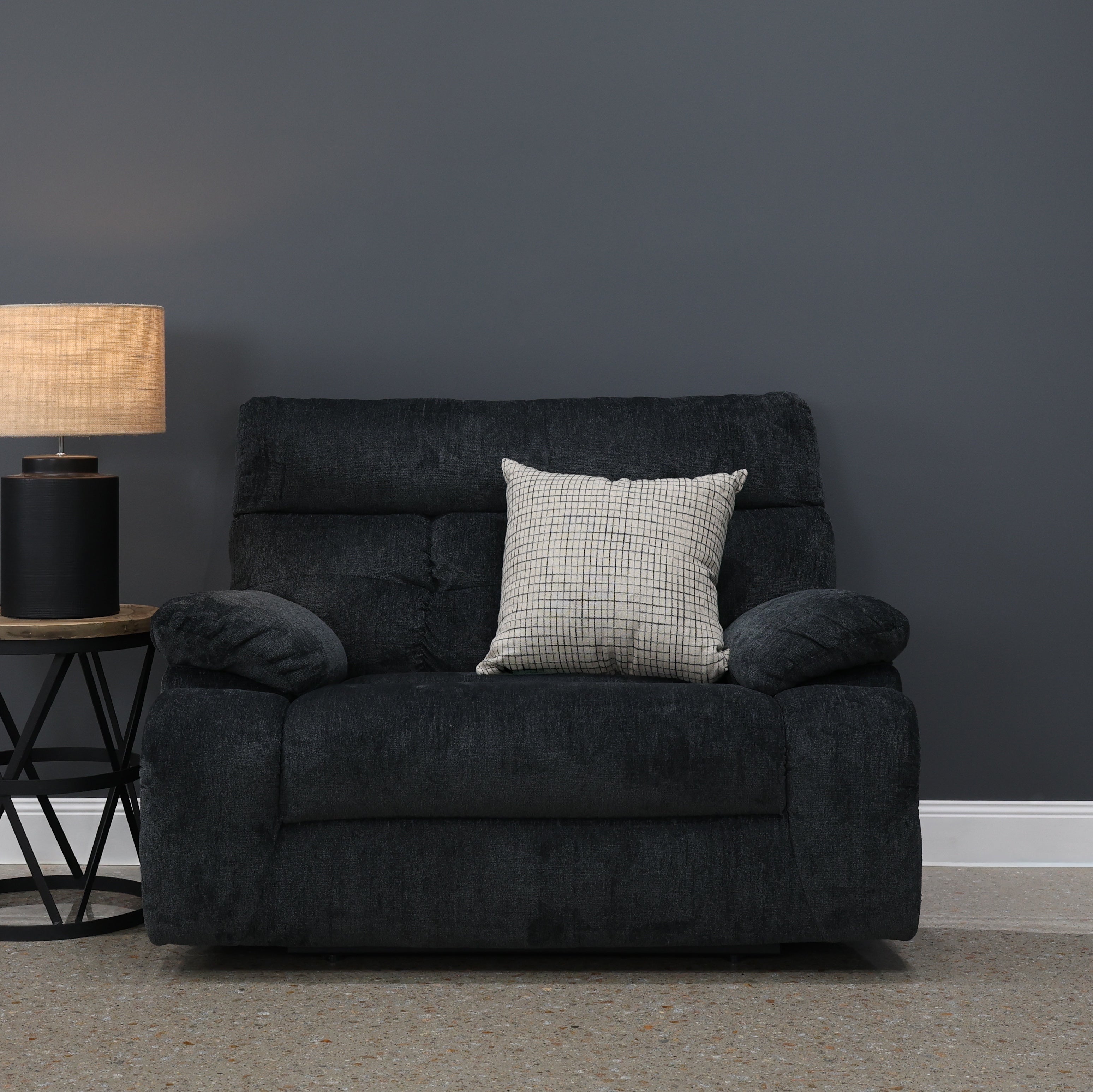 Narrabri Wide Seat Recliner - Caviar