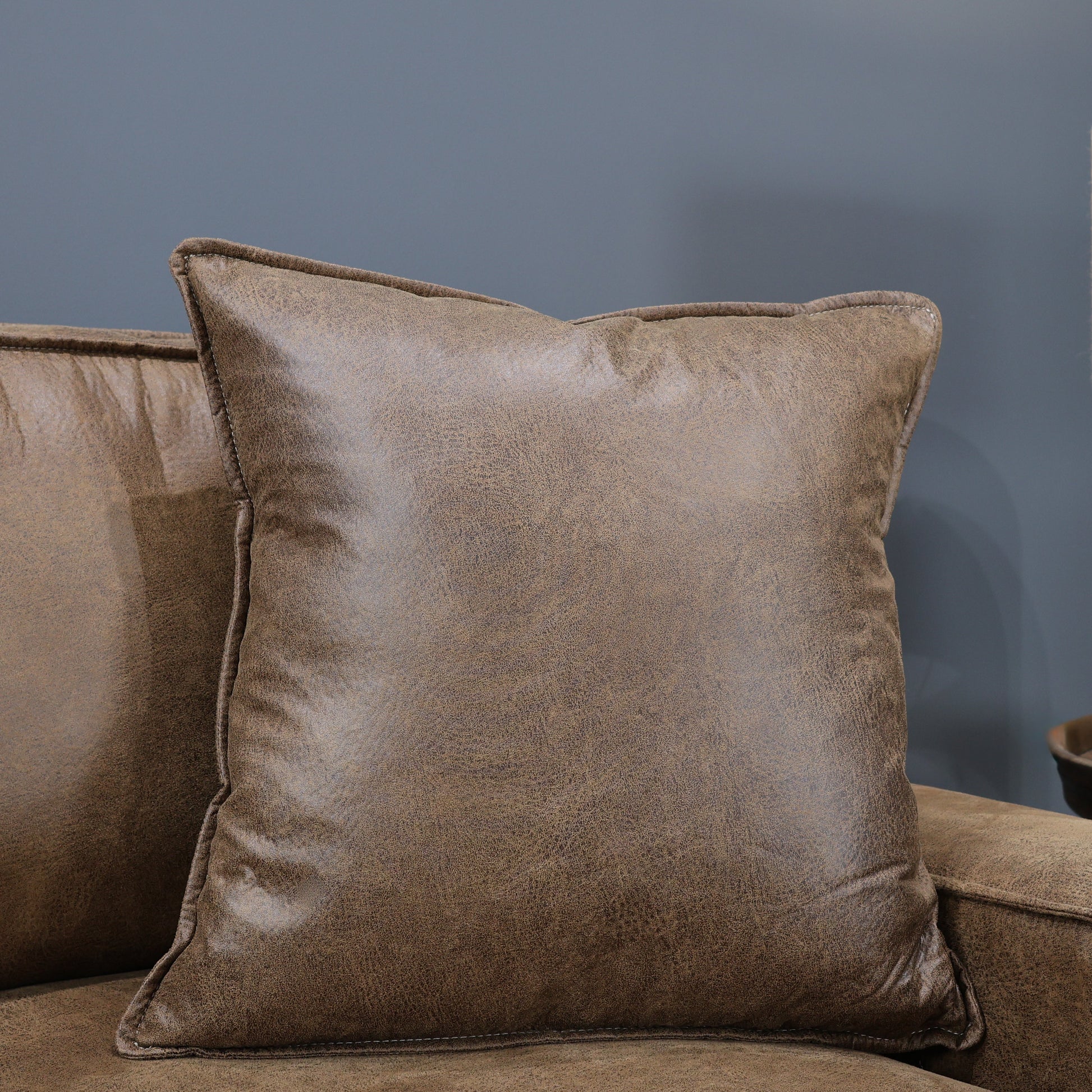 Gembrook Corner Lounge - Tan Leather Air